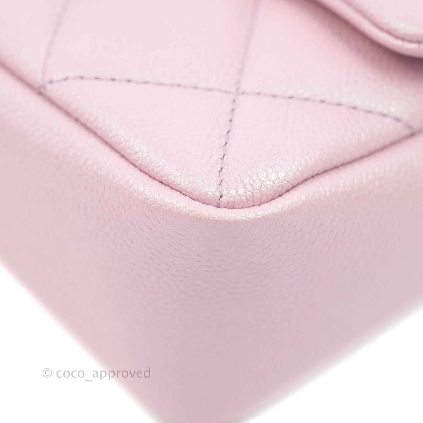 Chanel Quilted My Perfect Mini Iridescent Pink Caviar Aged Gold Hardware 21K