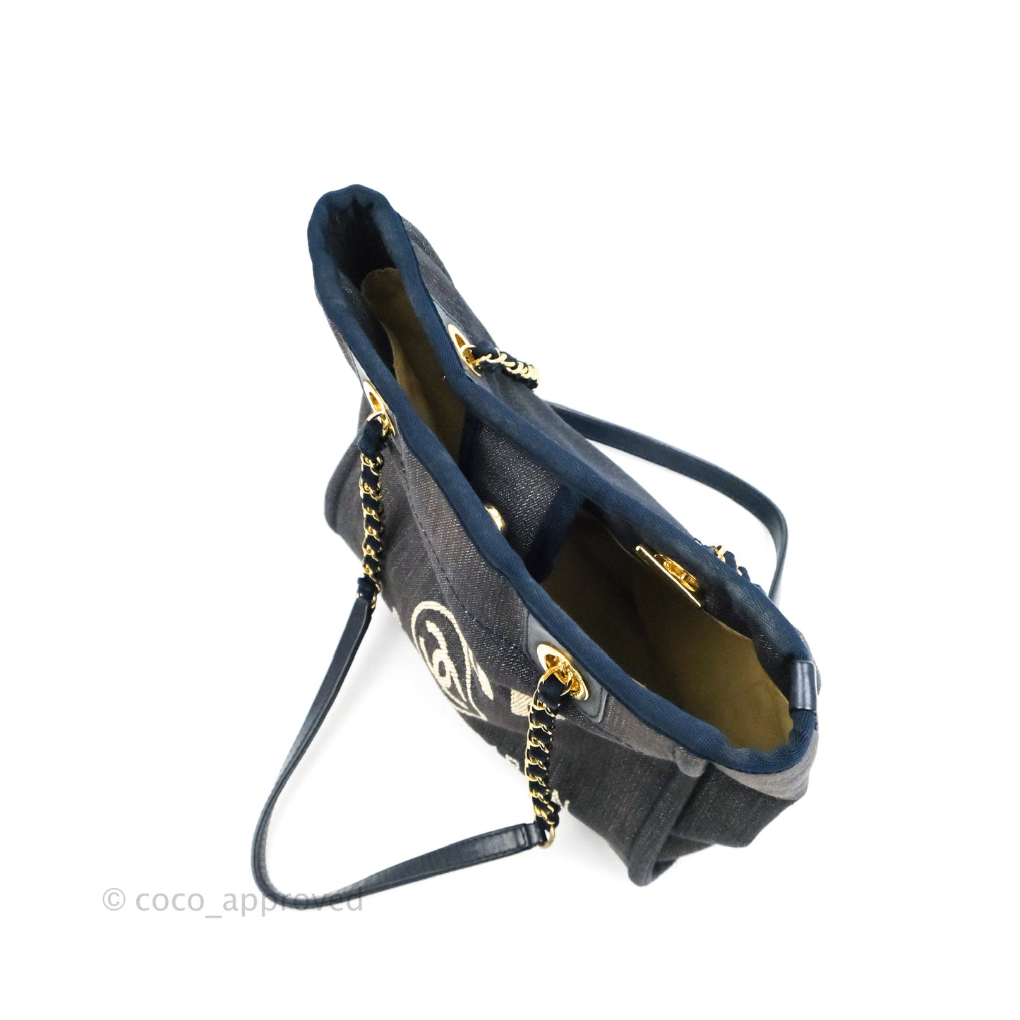 Chanel Mini Deauville Denim Gold Hardware Tote