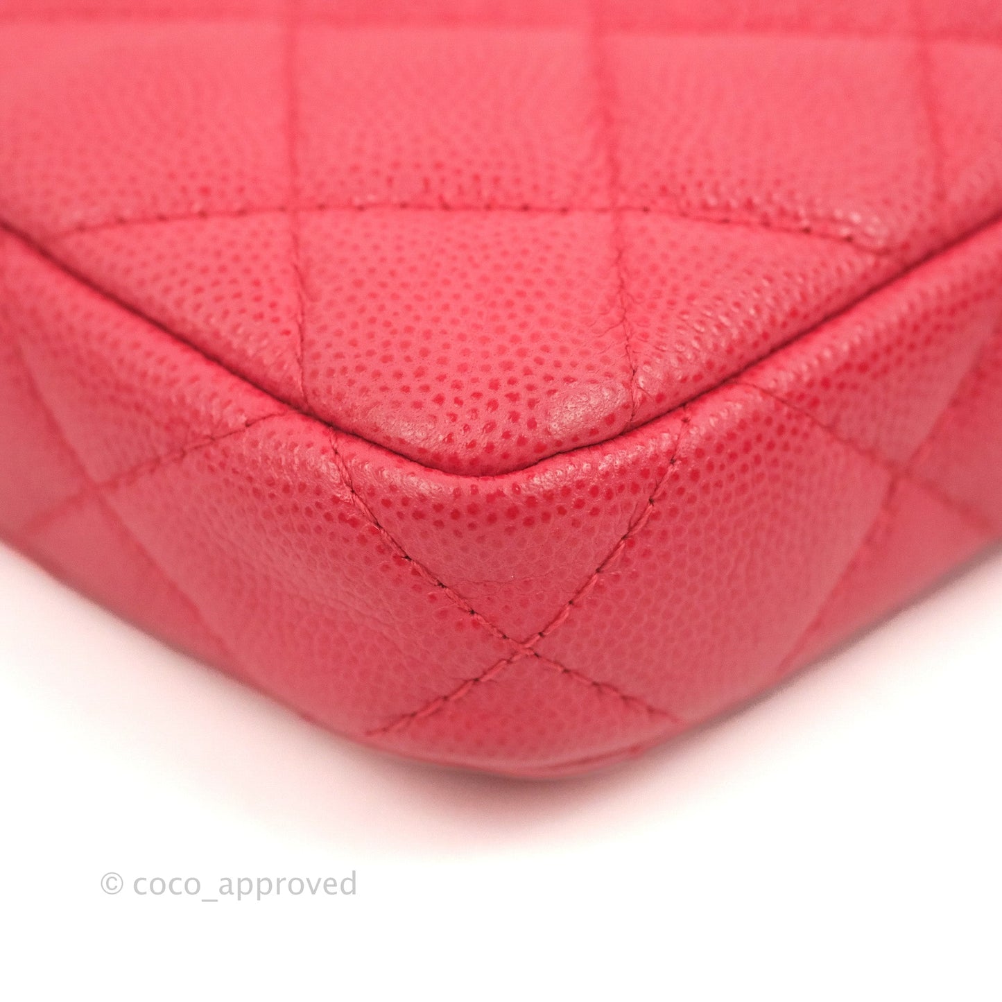 Chanel Quilted Clutch With Chain Pink Caviar Gold Hardware