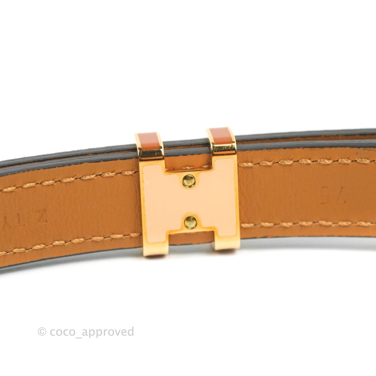 Hermes Pop H 15 Belt Epsom Gold Gold Hardware