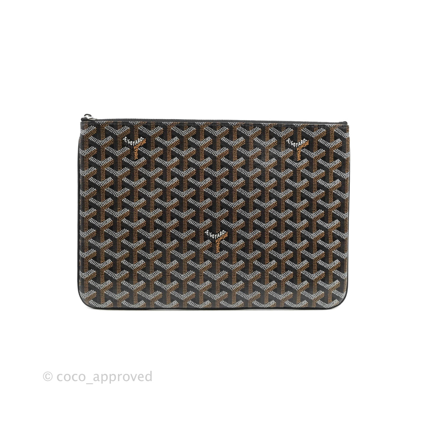 Goyard Senat Mgm Pocket Goyard Canvas & Chevroches Calfskin Silver Hardware