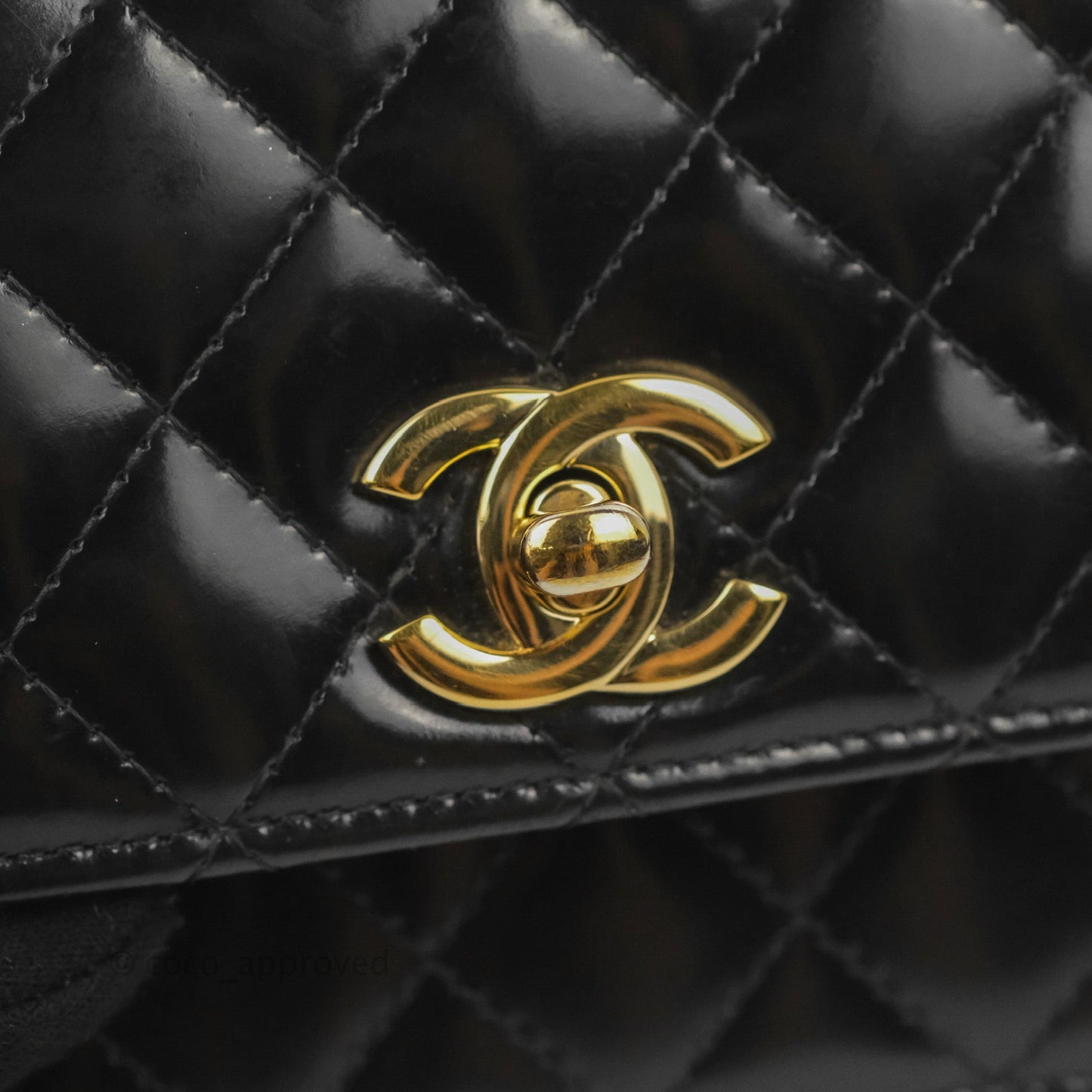 Chanel Mini Flap Clutch with Chain Black Gold Hardware