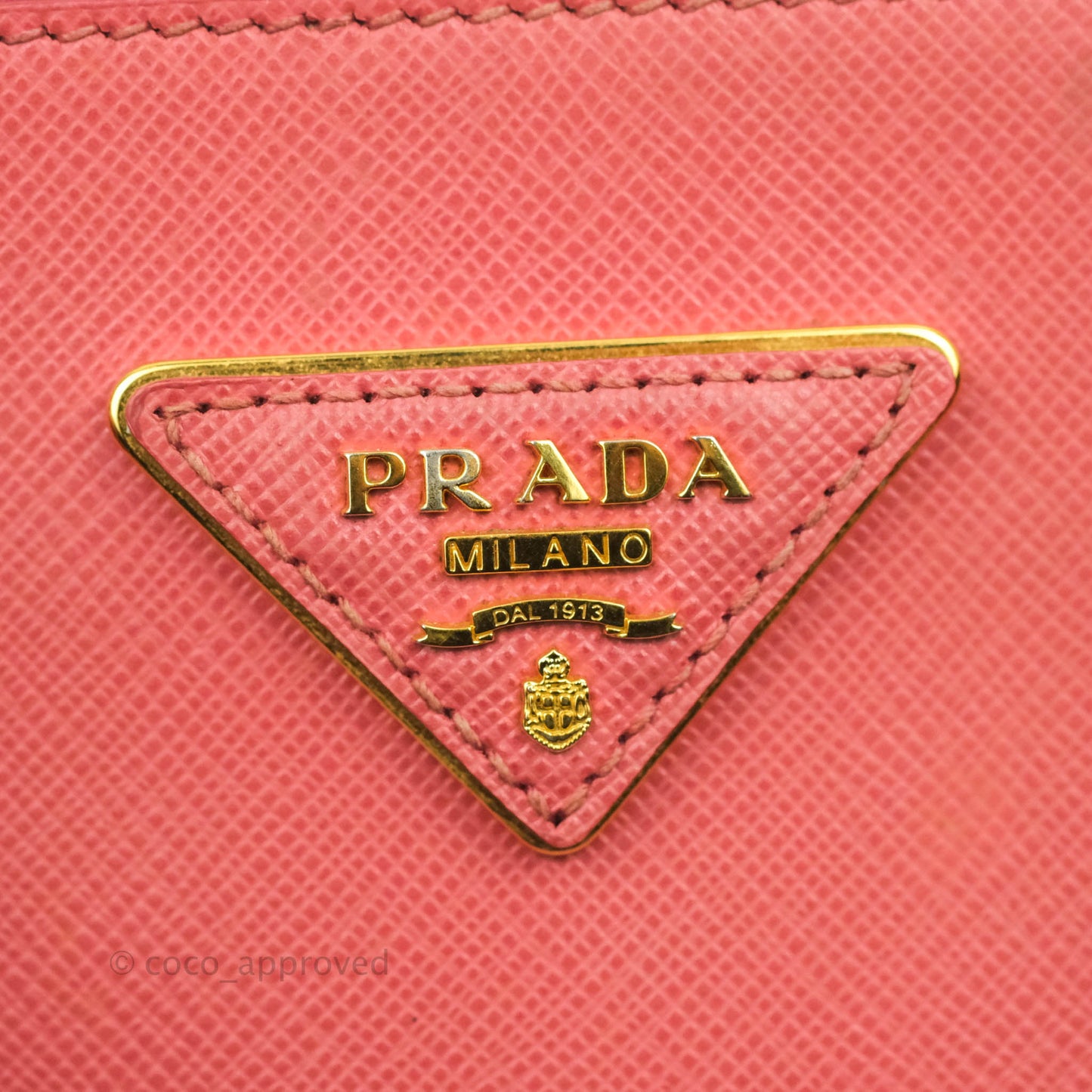 Prada Small Saffiano Lux Pink Tamaris Galleria Bag