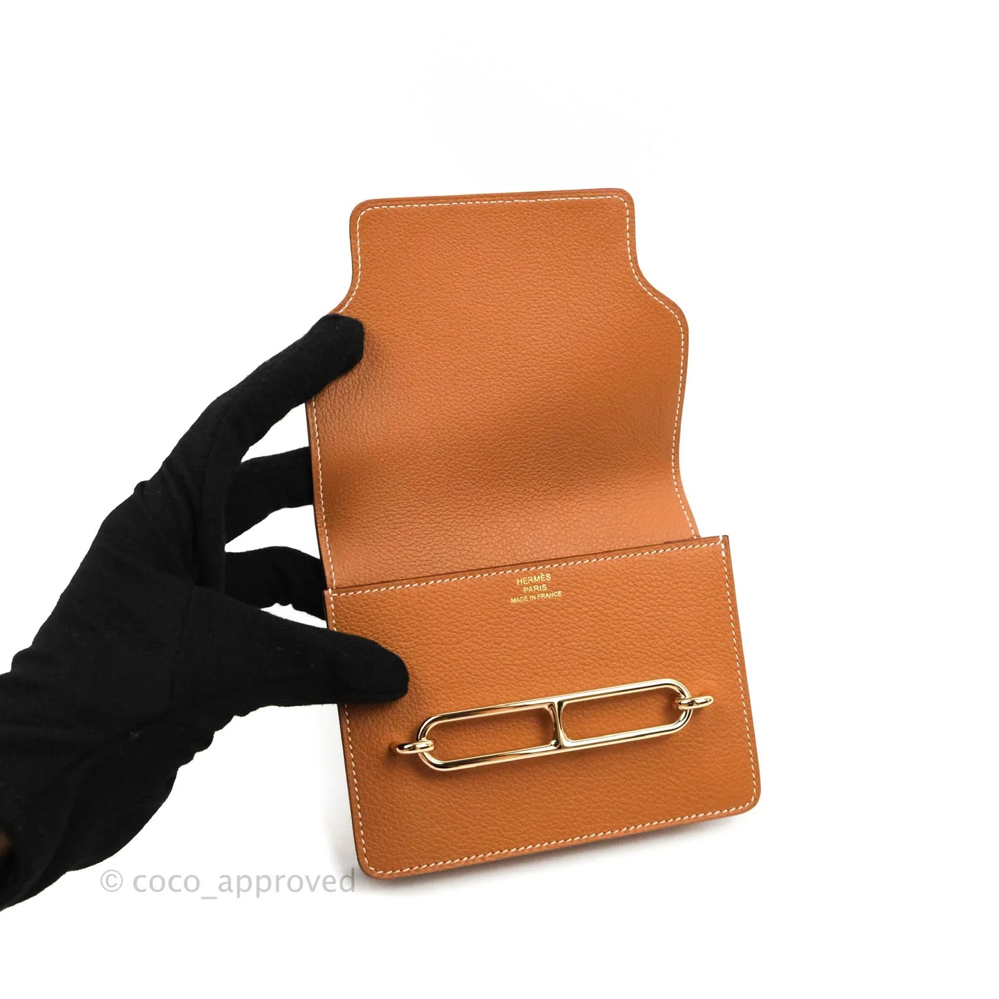Hermès Roulis Slim Wallet Gold Gold Hardware