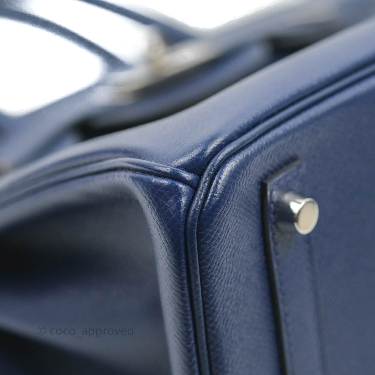 Hermès Birkin 30 Blue Sapphire Epsom Palladium Hardware