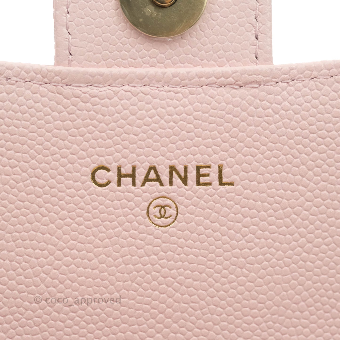 Chanel Mini Wallet With Chain Light Pink Caviar Gold Hardware