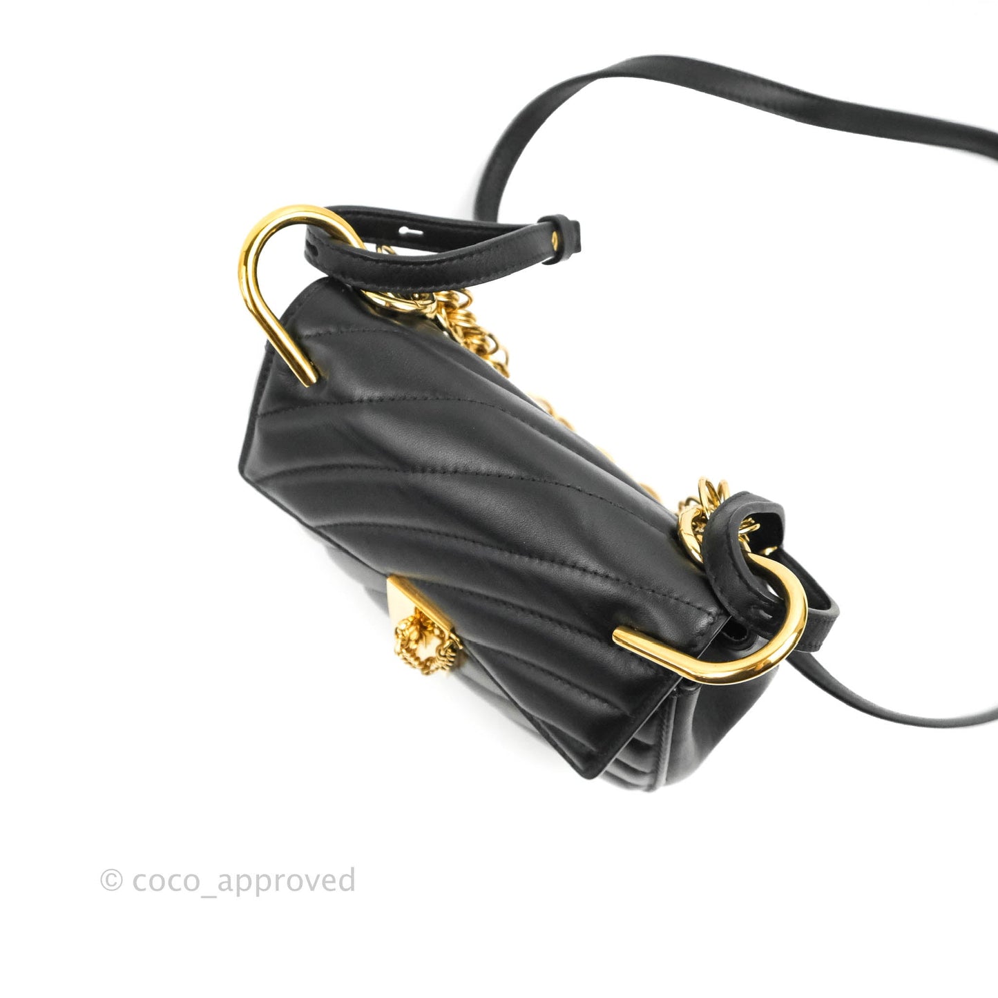 Chloe Quilted Mini Drew Bijou Crossbody Bag Black Smooth Calfskin Gold Hardware