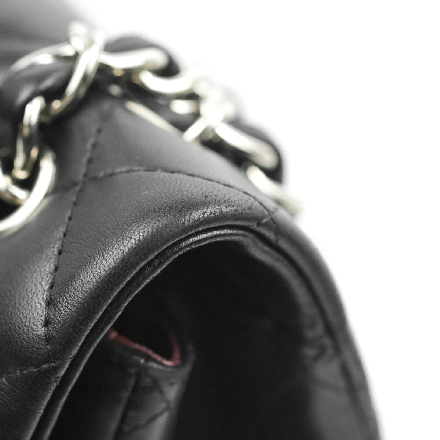 Chanel Quilted Maxi Single Flap Black Lambskin Silver Hardware