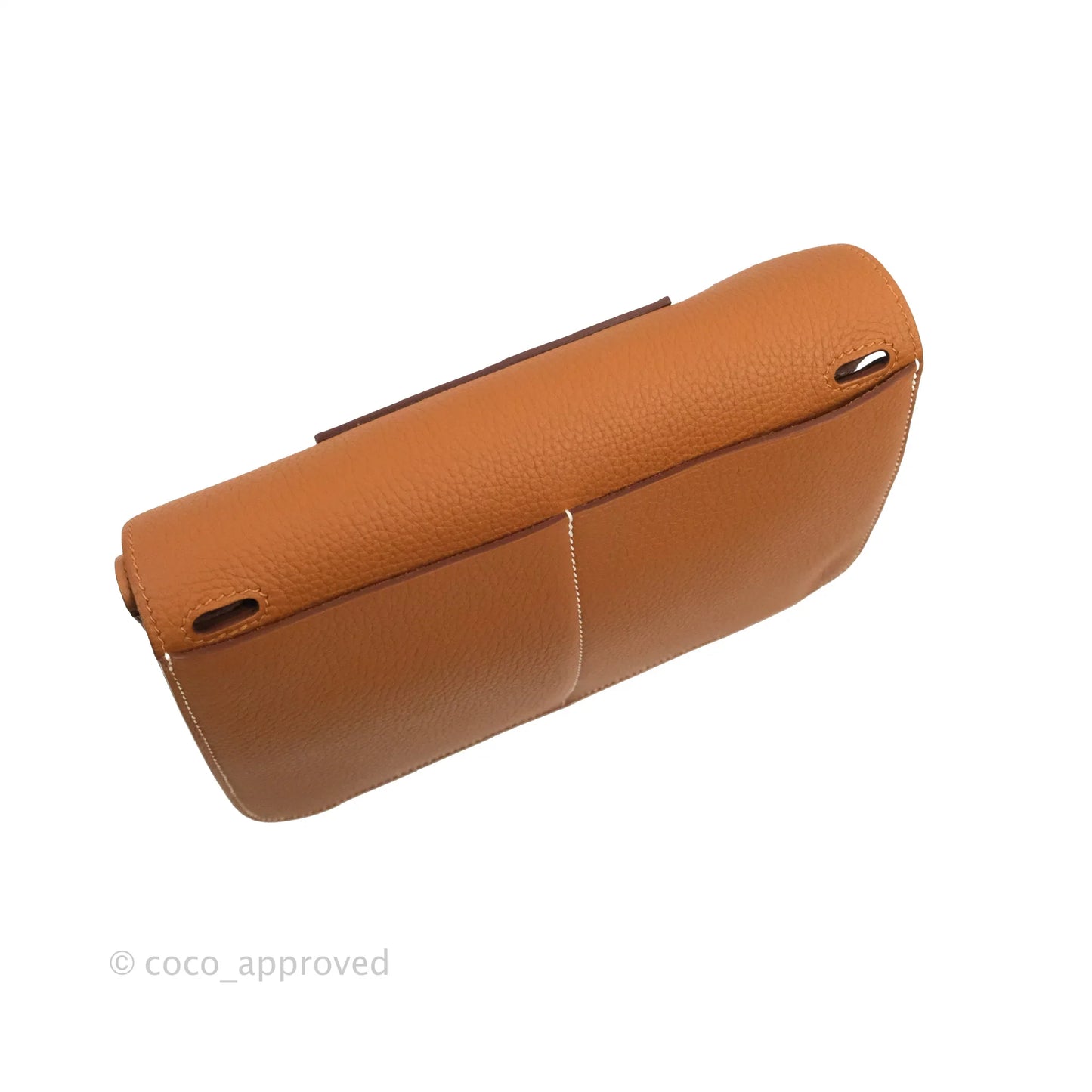 Hermès Halzan 25 Gold Clemence Palladium Hardware