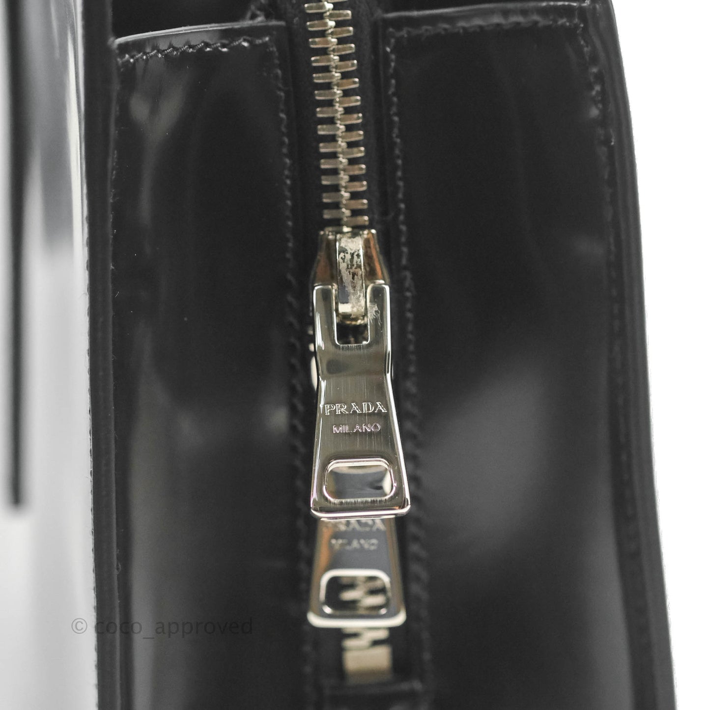 Prada Re-Edition 1995 Brushed-leather Medium Handbag Black
