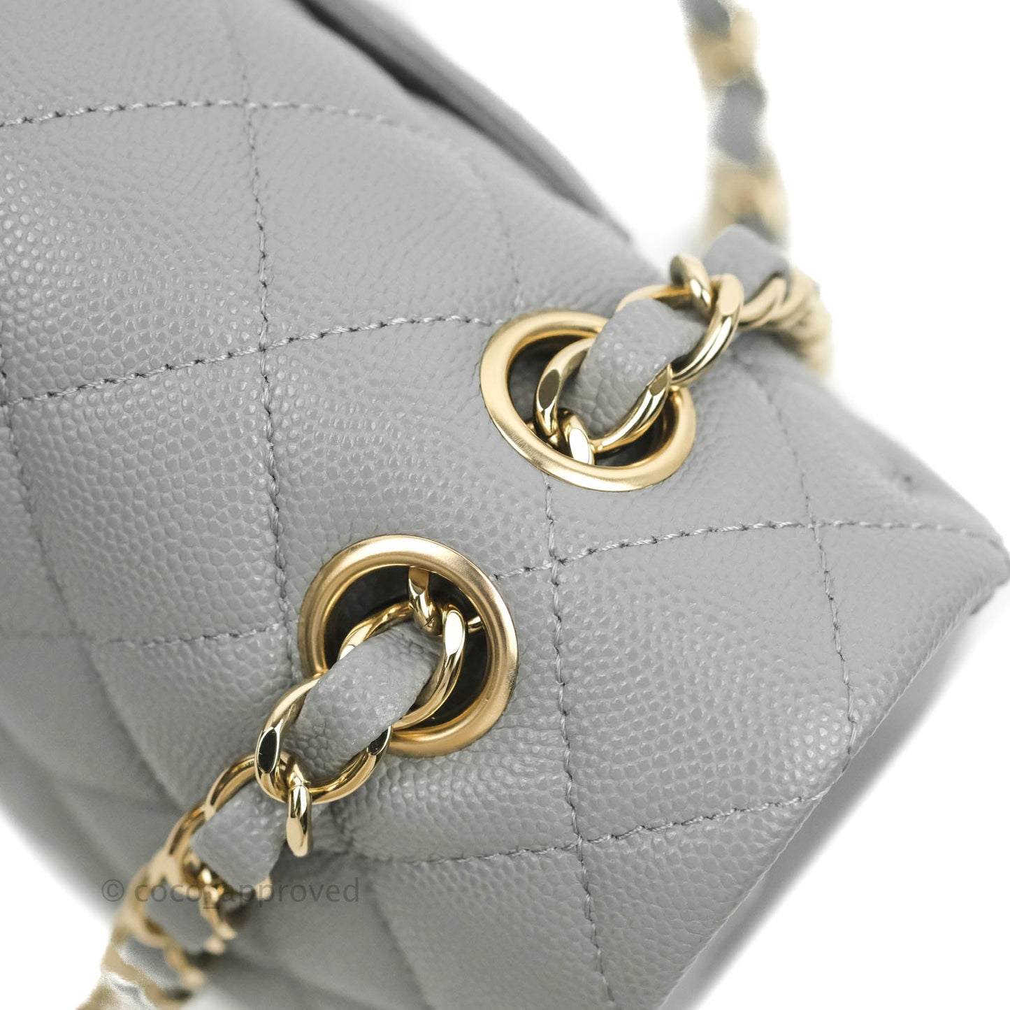 Chanel Classic M/L Medium Flap Quilted Grey Caviar Gold Hardware 20C