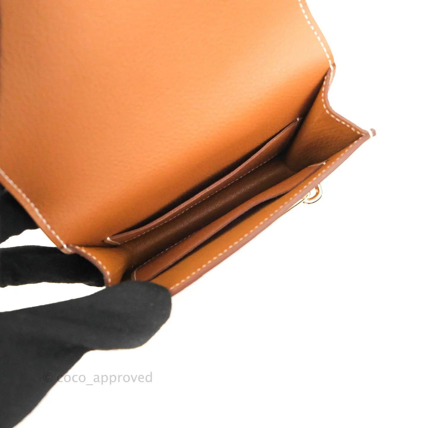 Hermès Roulis Slim Wallet Gold Gold Hardware