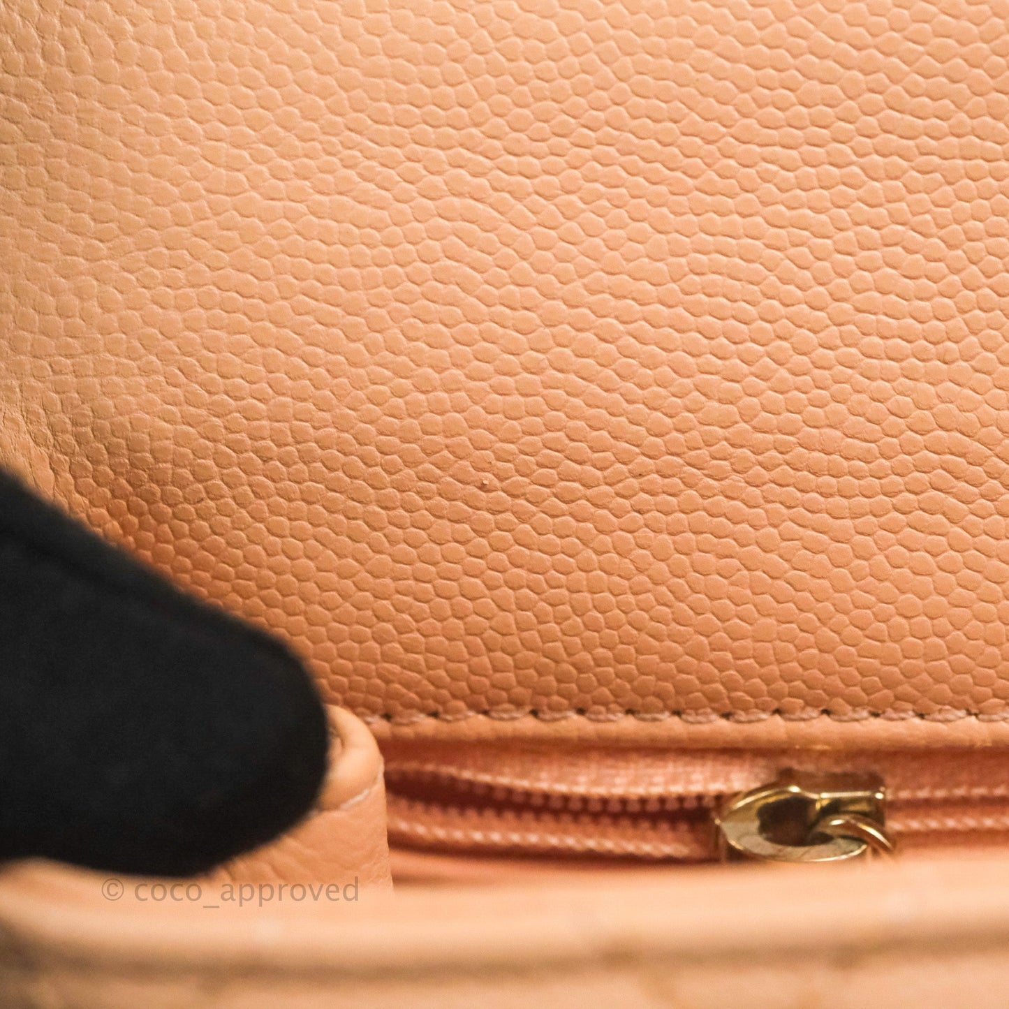 Chanel Mini Coco Handle Quilted Light Pink Caviar Gold Hardware