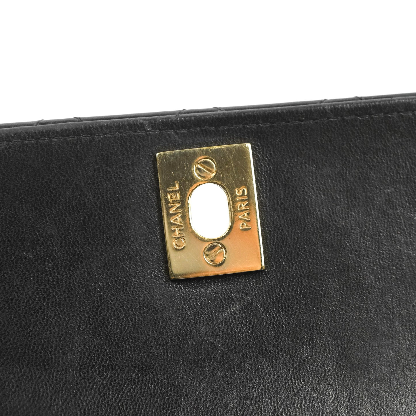 Chanel Mini Flap Clutch with Chain Black Gold Hardware
