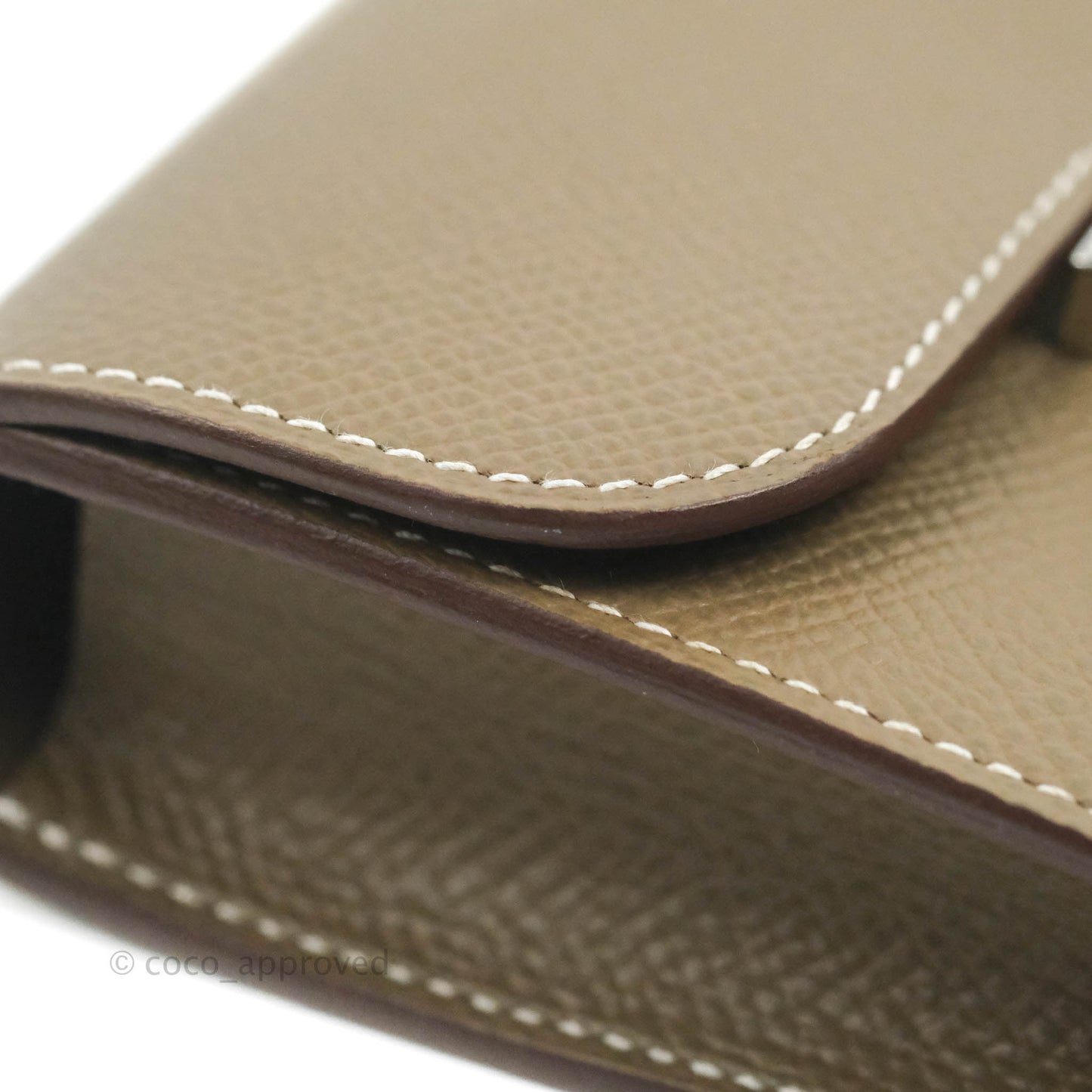 Hermès Constance Slim Wallet Etoupe Epsom Palladium Hardware