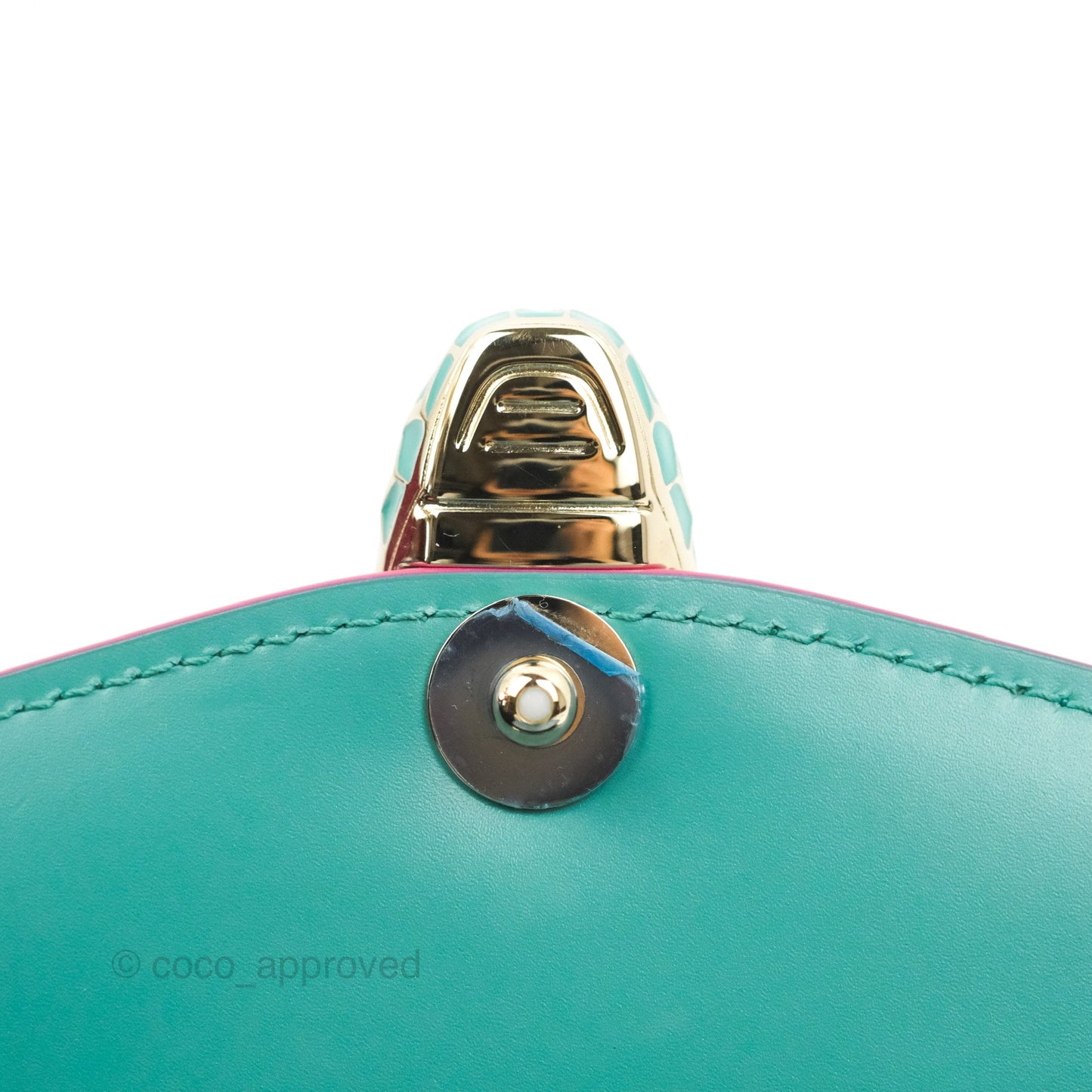 Bvlgari Serpenti Forever Small Crossbody Bag Green Gold Hardware