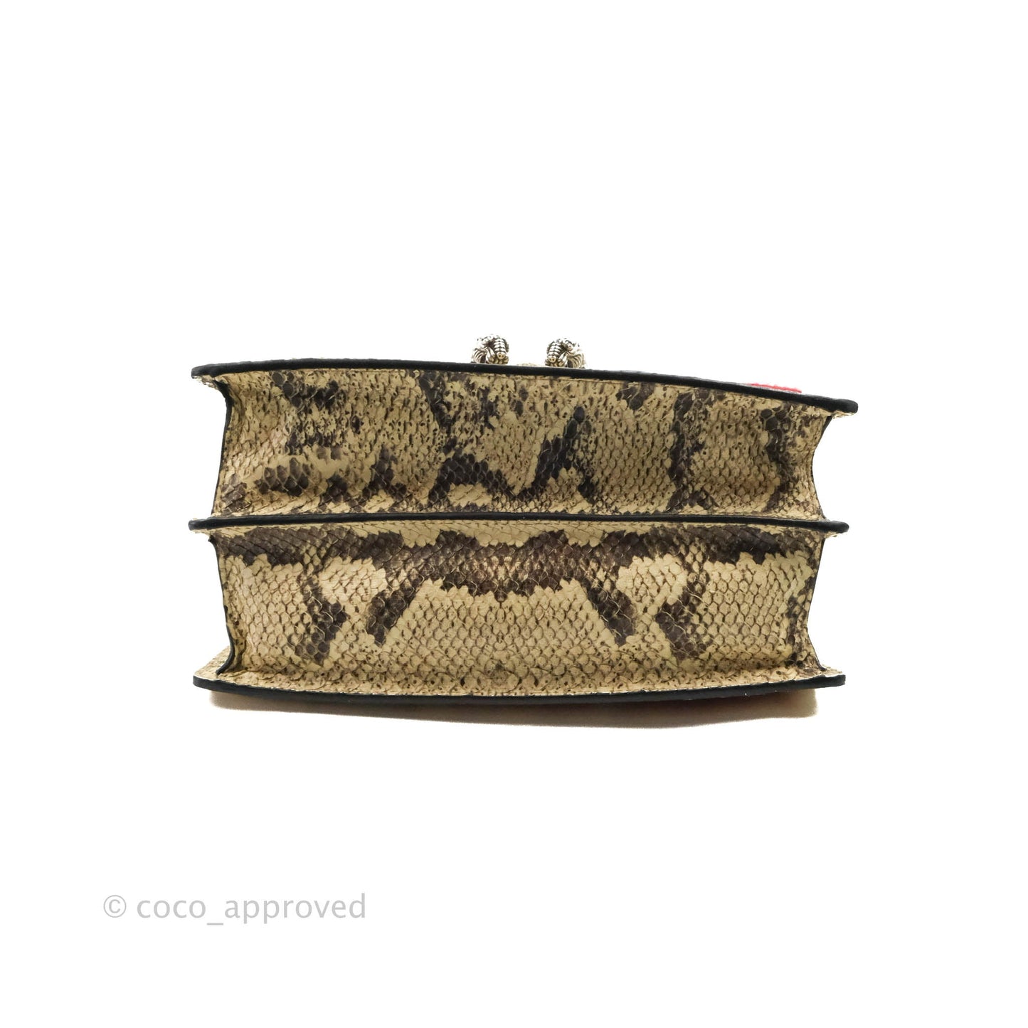Gucci Dionysus Bamboo Top Handle Bag Embroidered Python Medium