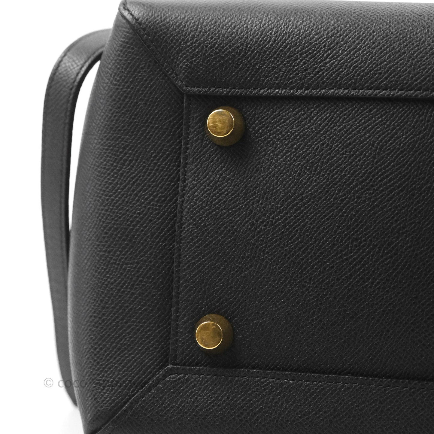 Celine Mini Belt Bag Black Grained Calfskin Gold Hardware