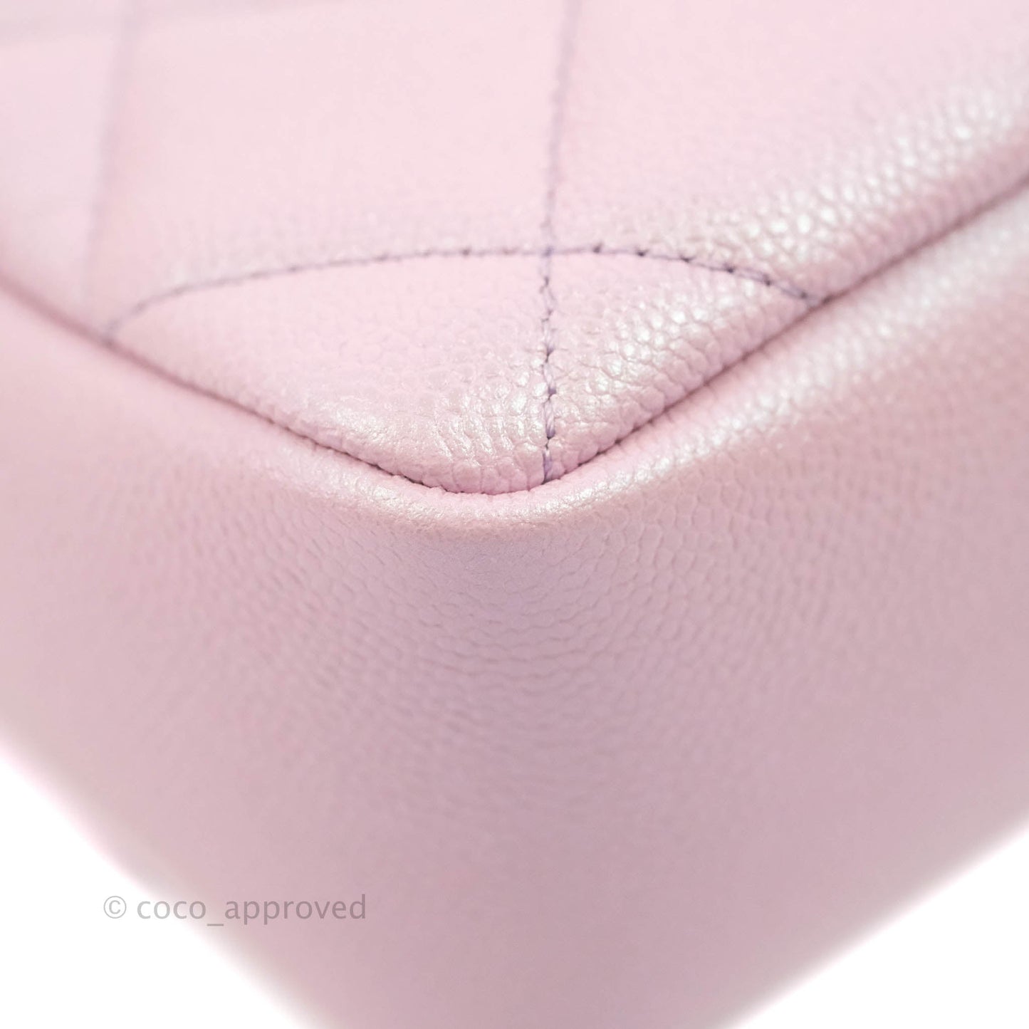 Chanel Quilted My Perfect Mini Iridescent Pink Caviar Aged Gold Hardware 21K