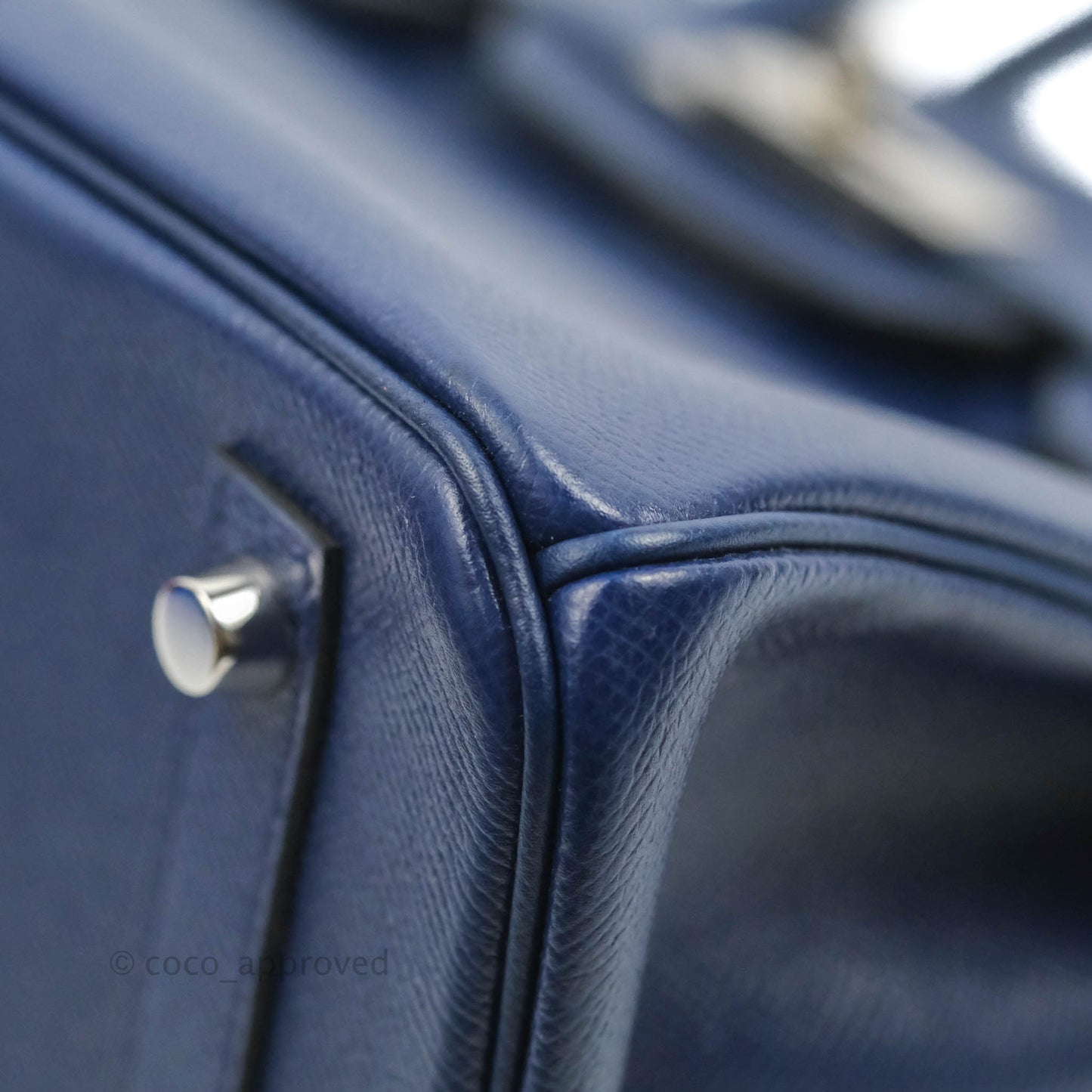 Hermès Birkin 30 Blue Sapphire Epsom Palladium Hardware