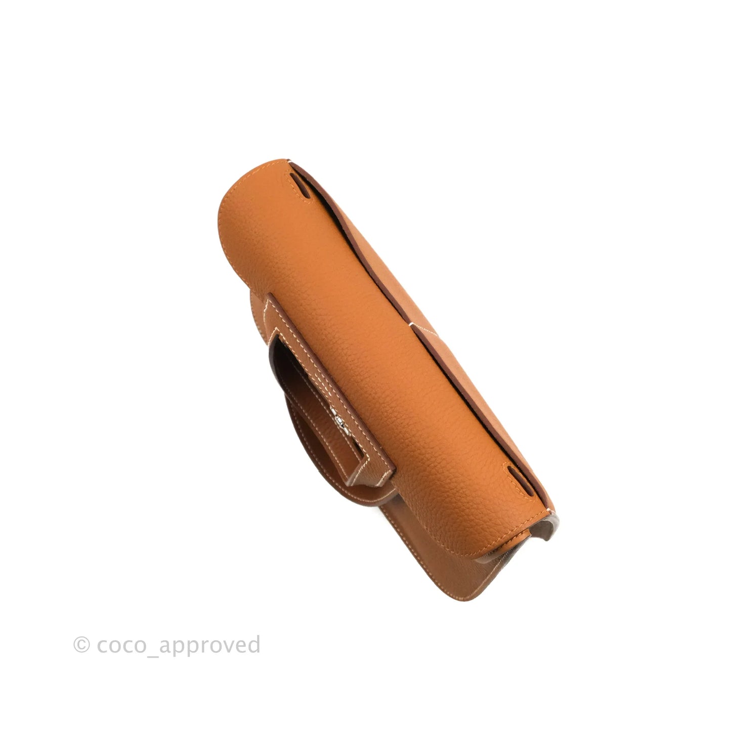 Hermès Halzan 25 Gold Clemence Palladium Hardware