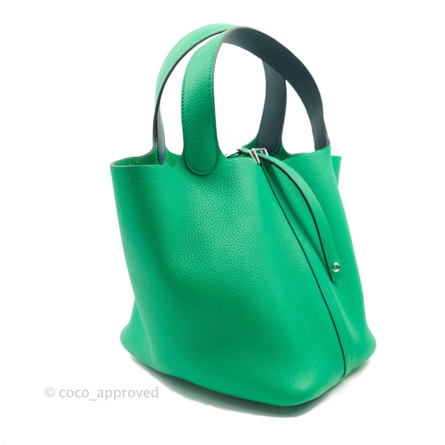 Hermès Picotin 22 Clemence Menthe/Vert Bosphore Palladium Hardware