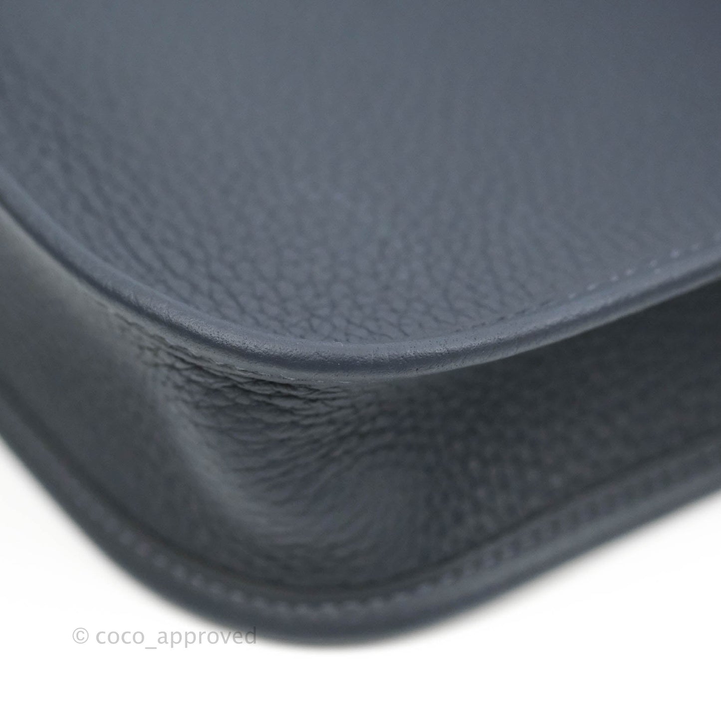 Hermès Clemence Mini Evelyne TPM Navy Palladium Hardware