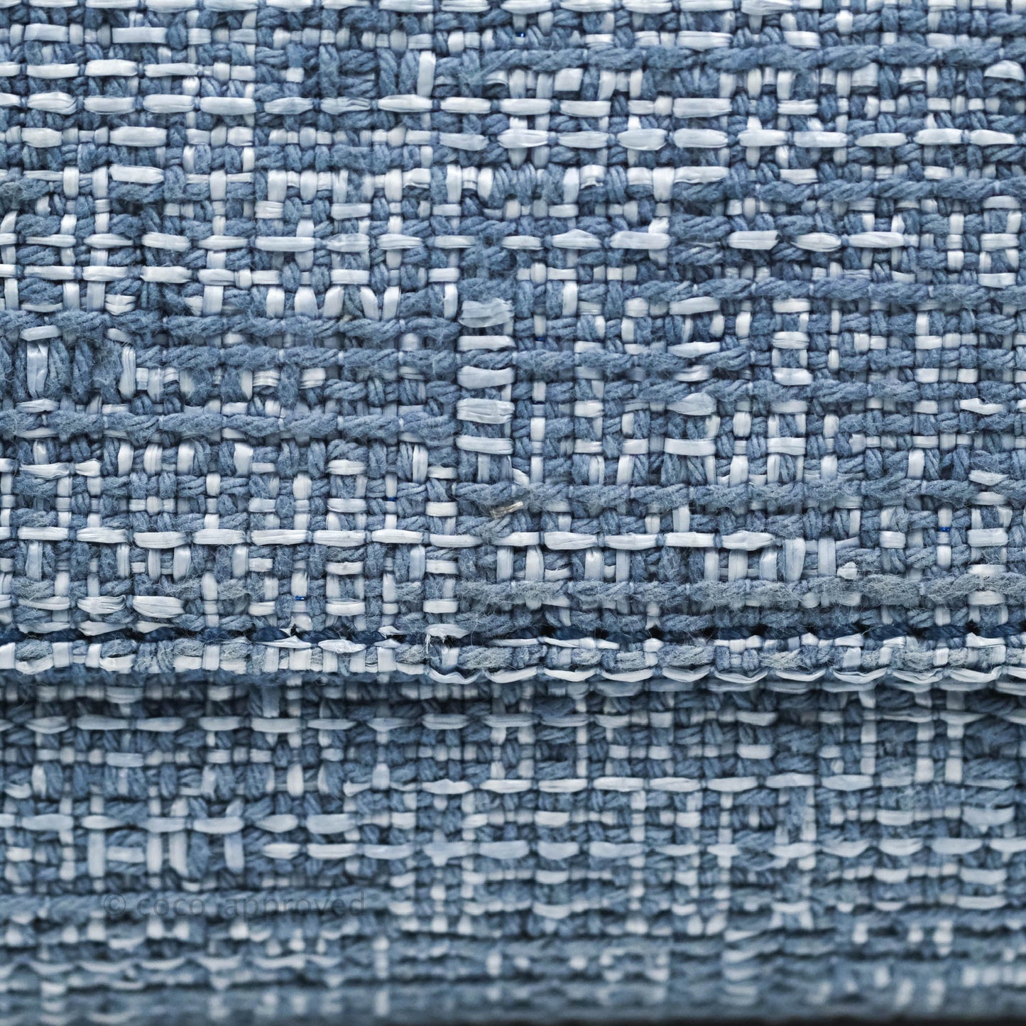Chanel Large Deauville Blue Canvas Silver Hardware