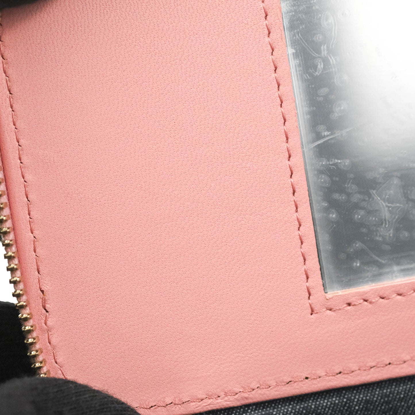 Chanel Resin Elegant Chain Vanity Case Pink Lambskin Gold Hardware