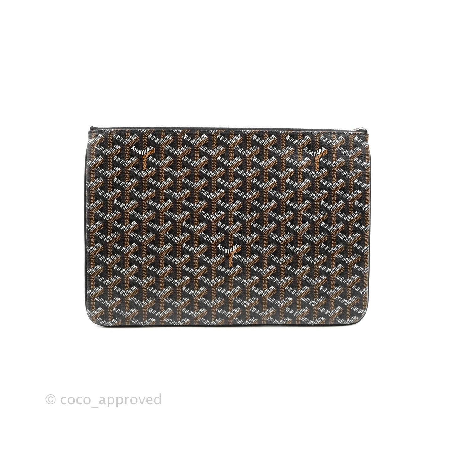 Goyard Senat Mgm Pocket Goyard Canvas & Chevroches Calfskin Silver Hardware