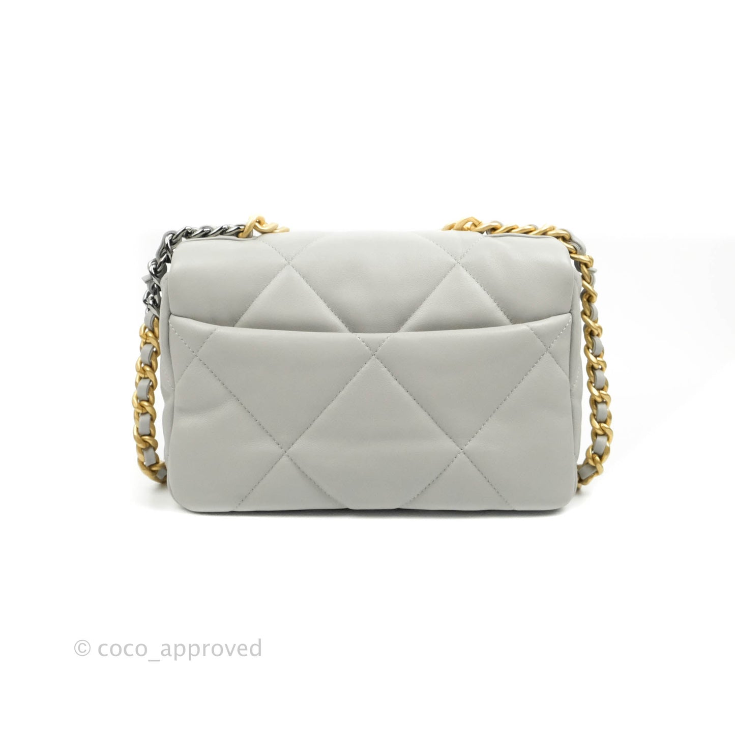 Chanel 19 Small Grey Mixed Hardware 21A