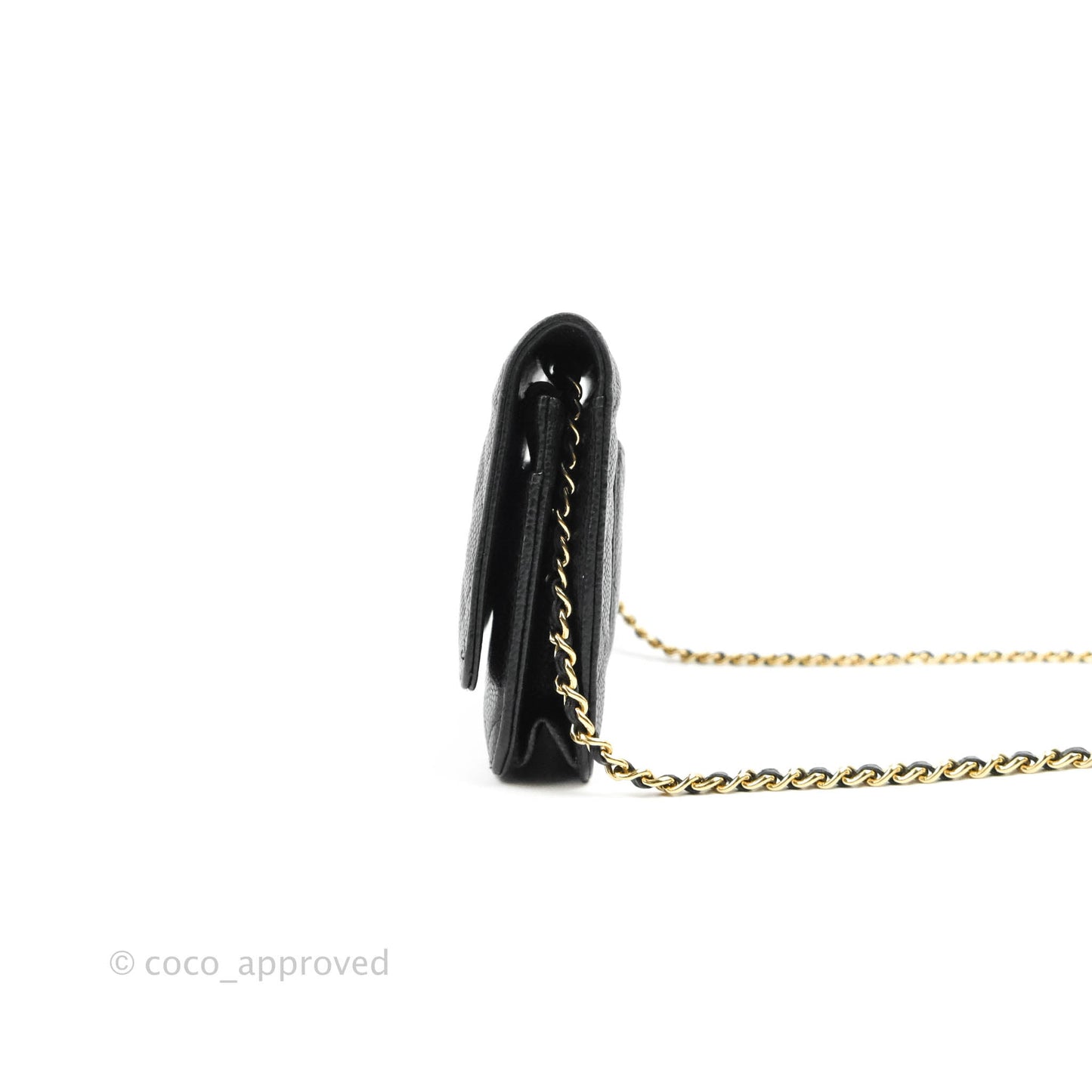 Chanel Quilted Classic WOC Black Caviar Gold Hardware