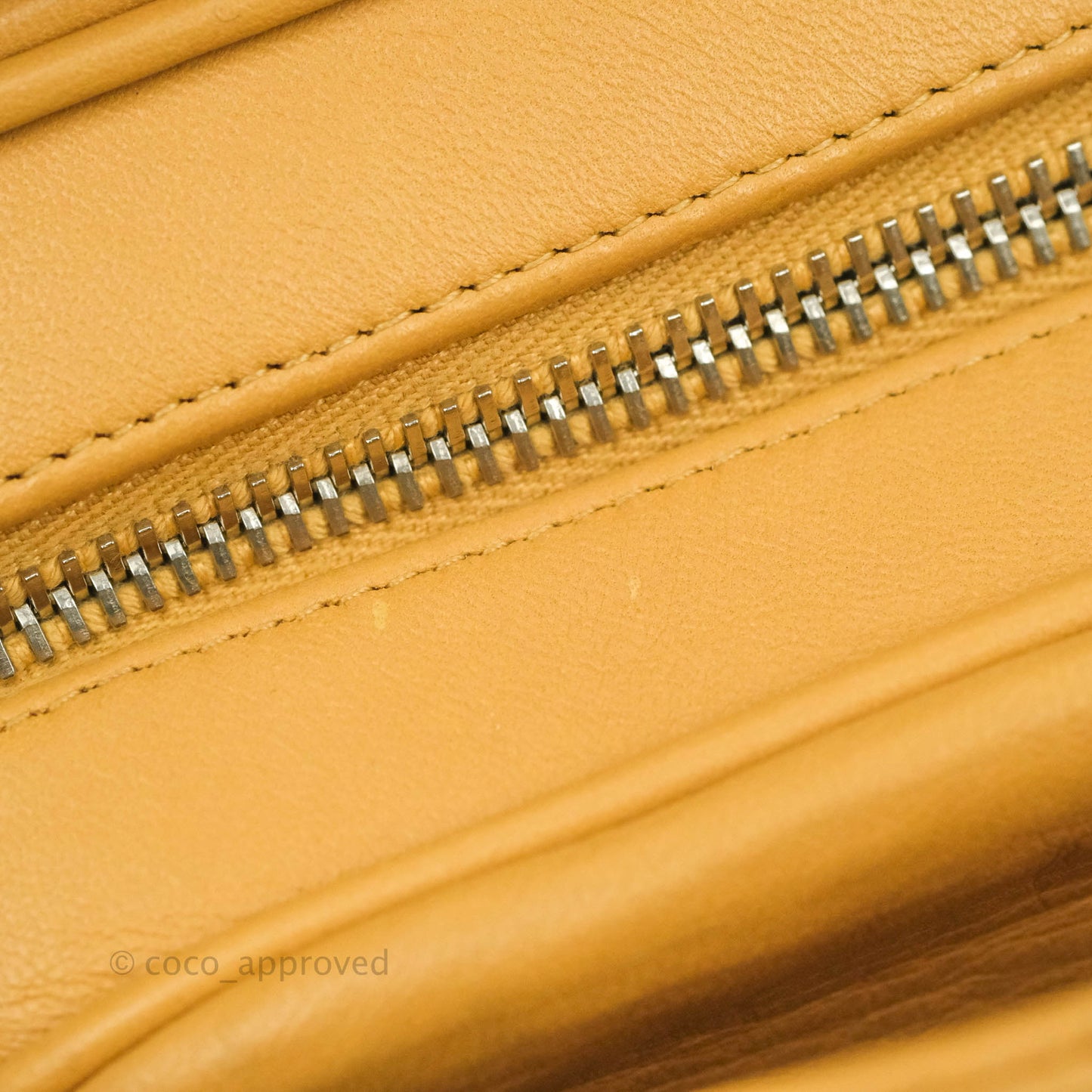 Chanel Quilted Bowling Bag Beige Lambskin Silver Hardware