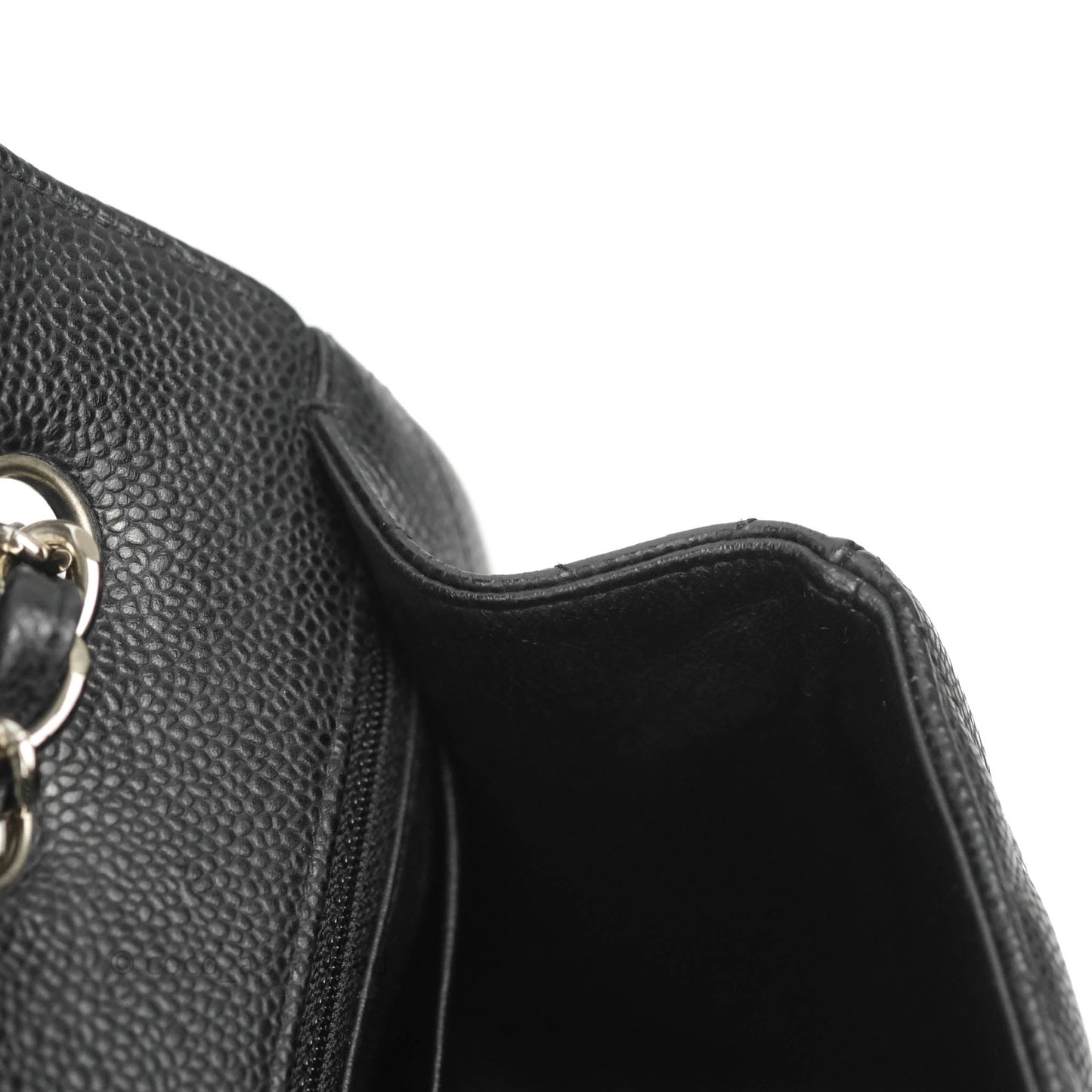 Chanel Jumbo Single Flap Black Caviar Silver Hardware