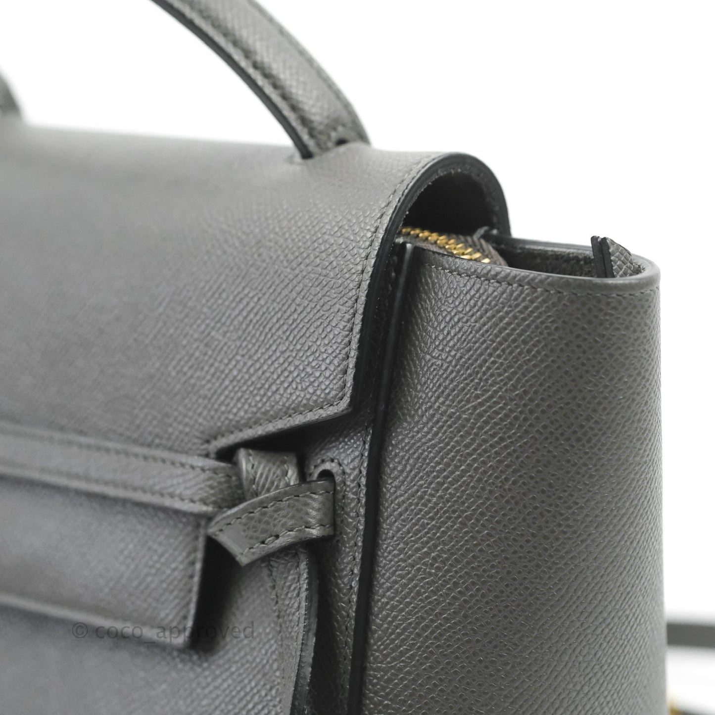Celine Nano Belt Bag Grey Grained Calfskin Gold Hardware
