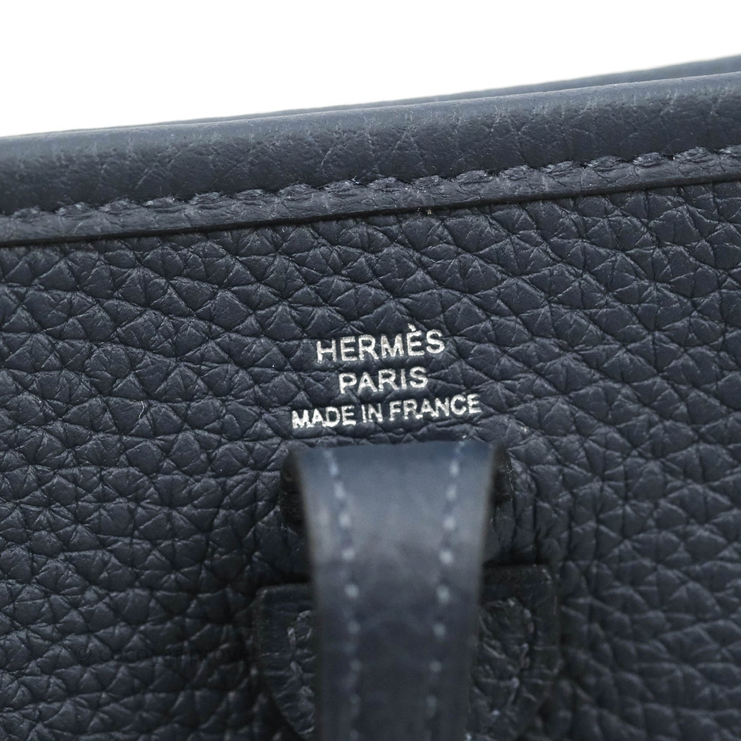 Hermès Clemence Mini Evelyne TPM Navy Palladium Hardware