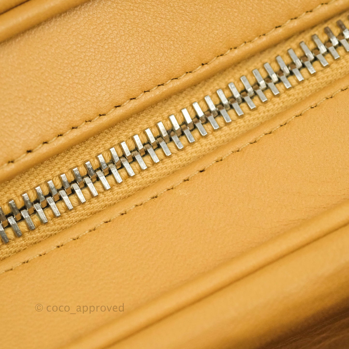 Chanel Quilted Bowling Bag Beige Lambskin Silver Hardware