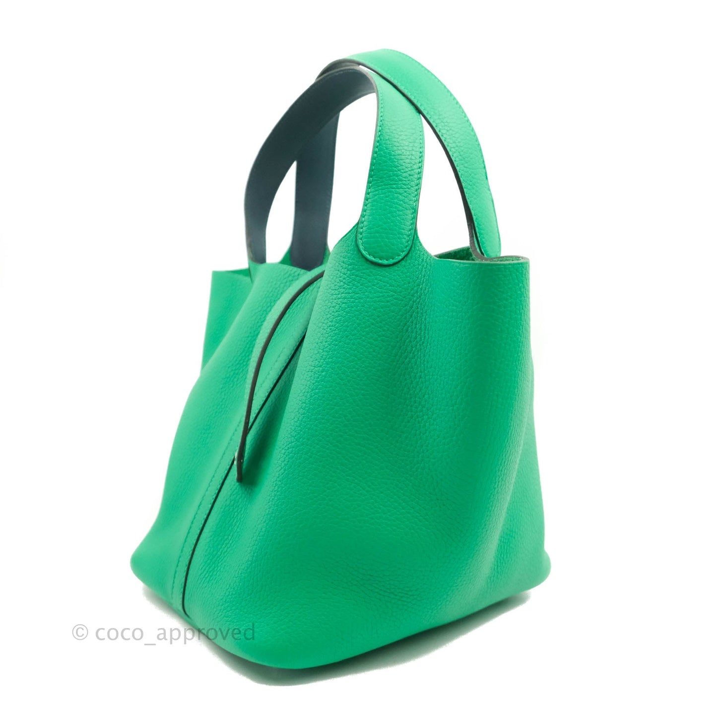 Hermès Picotin 22 Clemence Menthe/Vert Bosphore Palladium Hardware