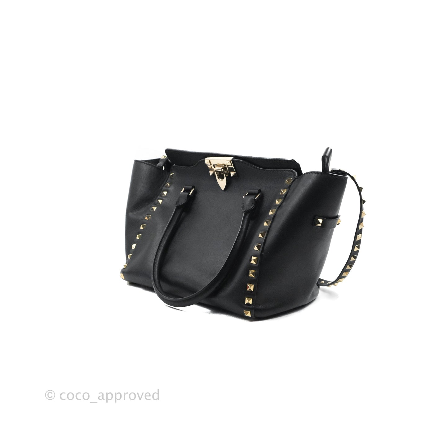 Valentino Garavani Small Rockstud Bag Black Calfskin