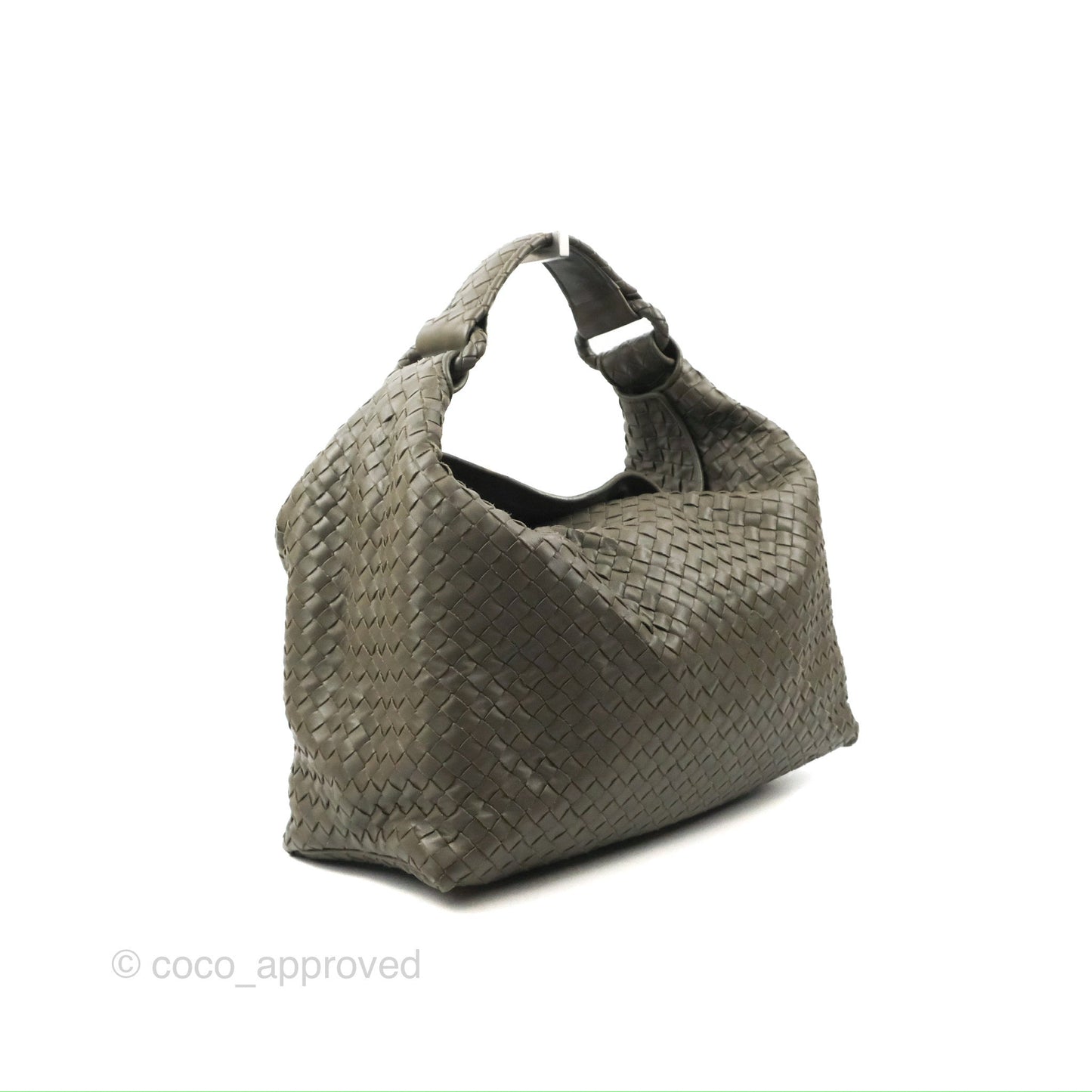 Bottega Veneta Medium Sloane Hobo Intrecciato Nappa Dark Olive Green