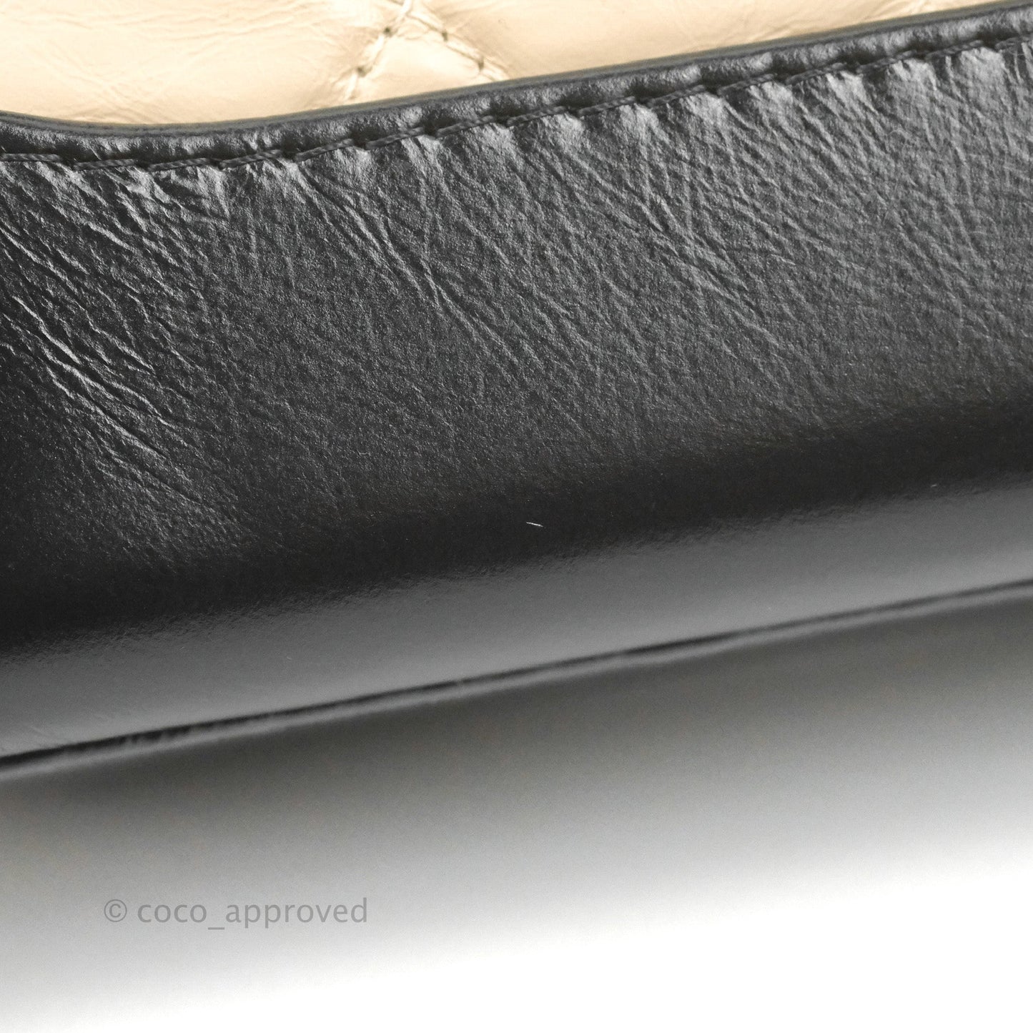 Chanel Quilted Small Gabrielle Hobo Black Beige Aged Calfskin