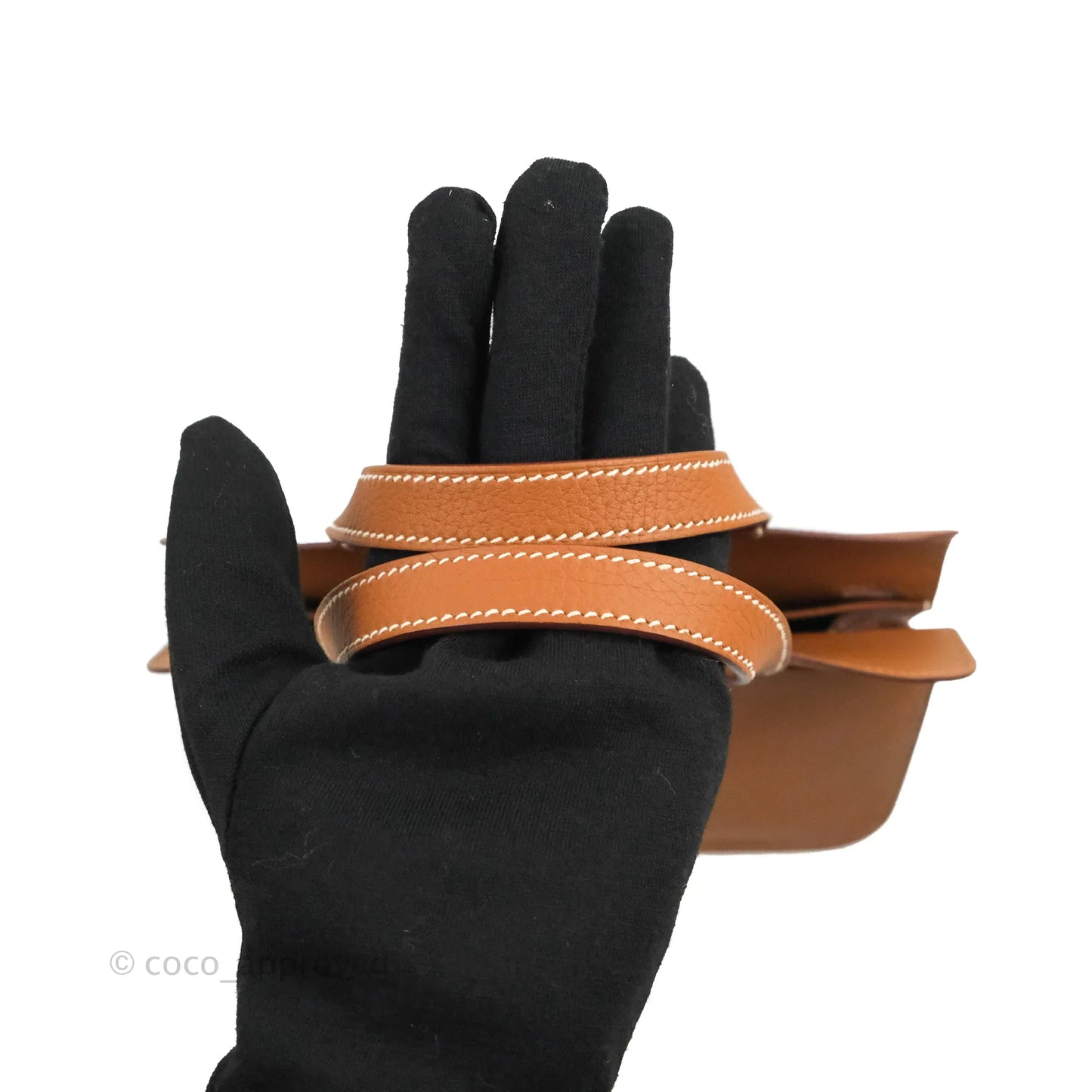 Hermès Halzan 25 Gold Clemence Palladium Hardware