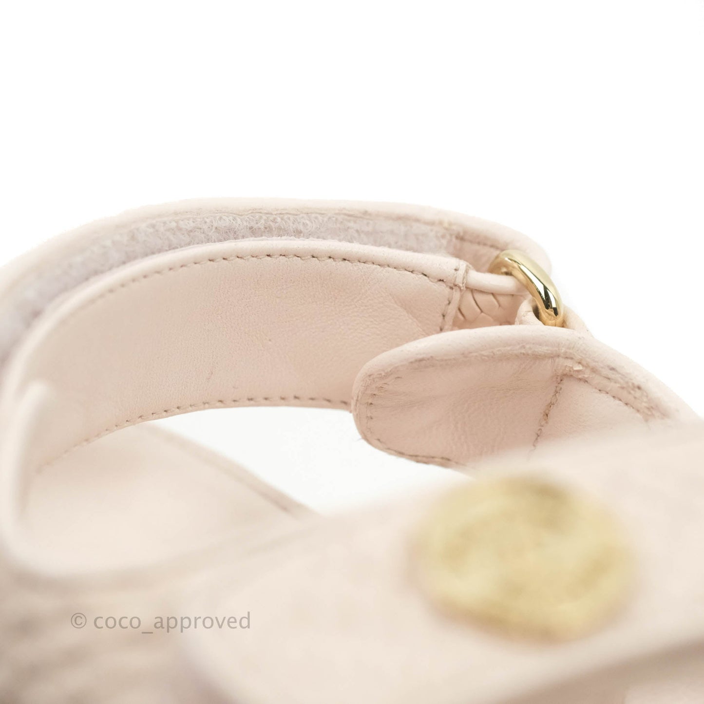 Chanel Dad Sandals Medallion Light Pink Size 37