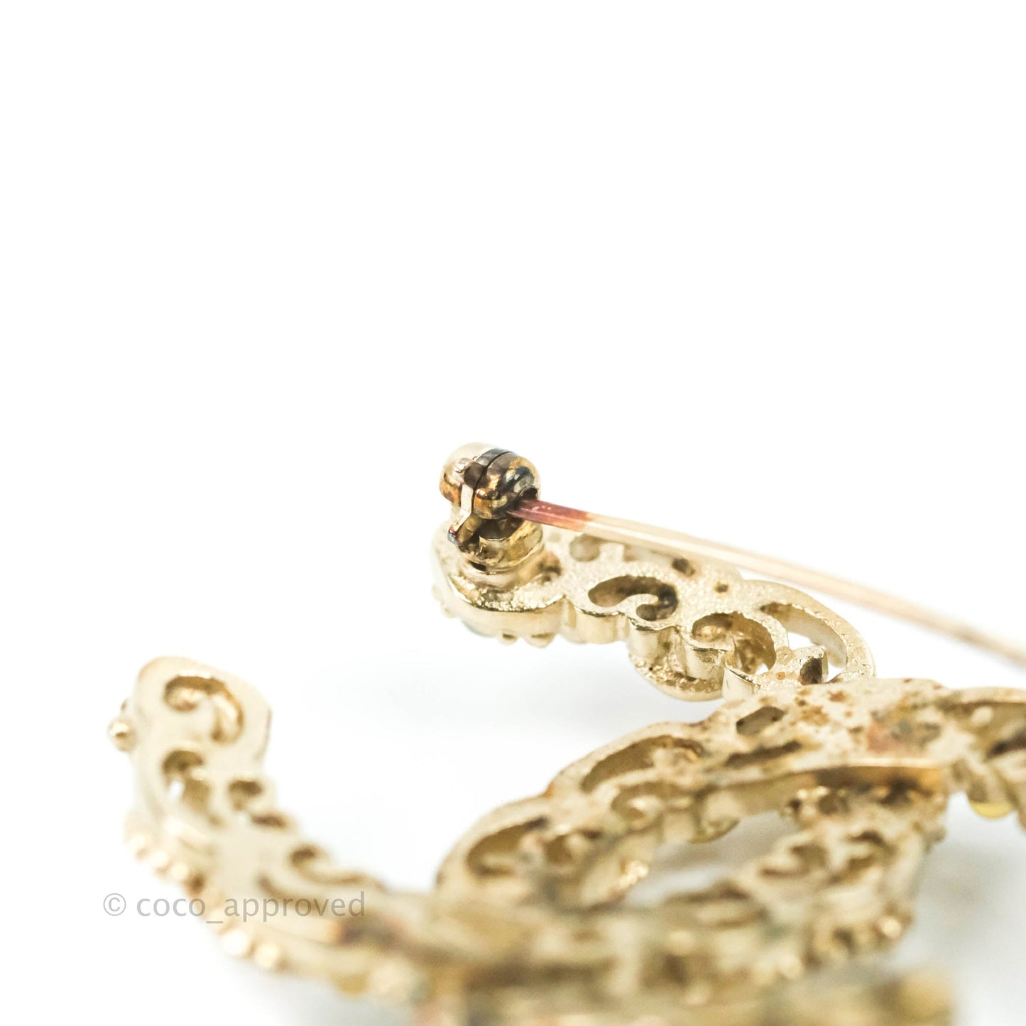 Chanel Rainbow Resin Brooch Silver Tone 14K
