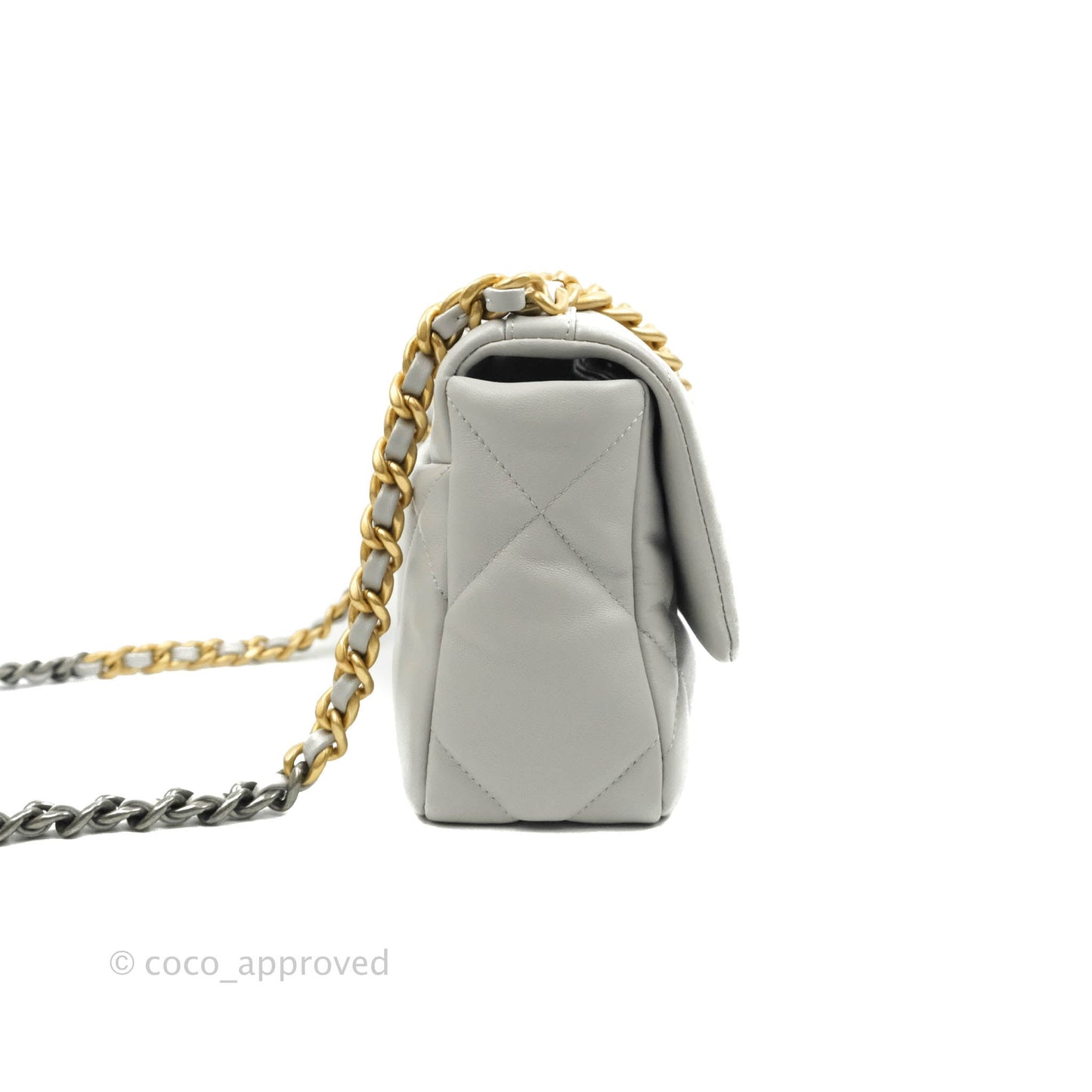 Chanel 19 Small Grey Mixed Hardware 21A