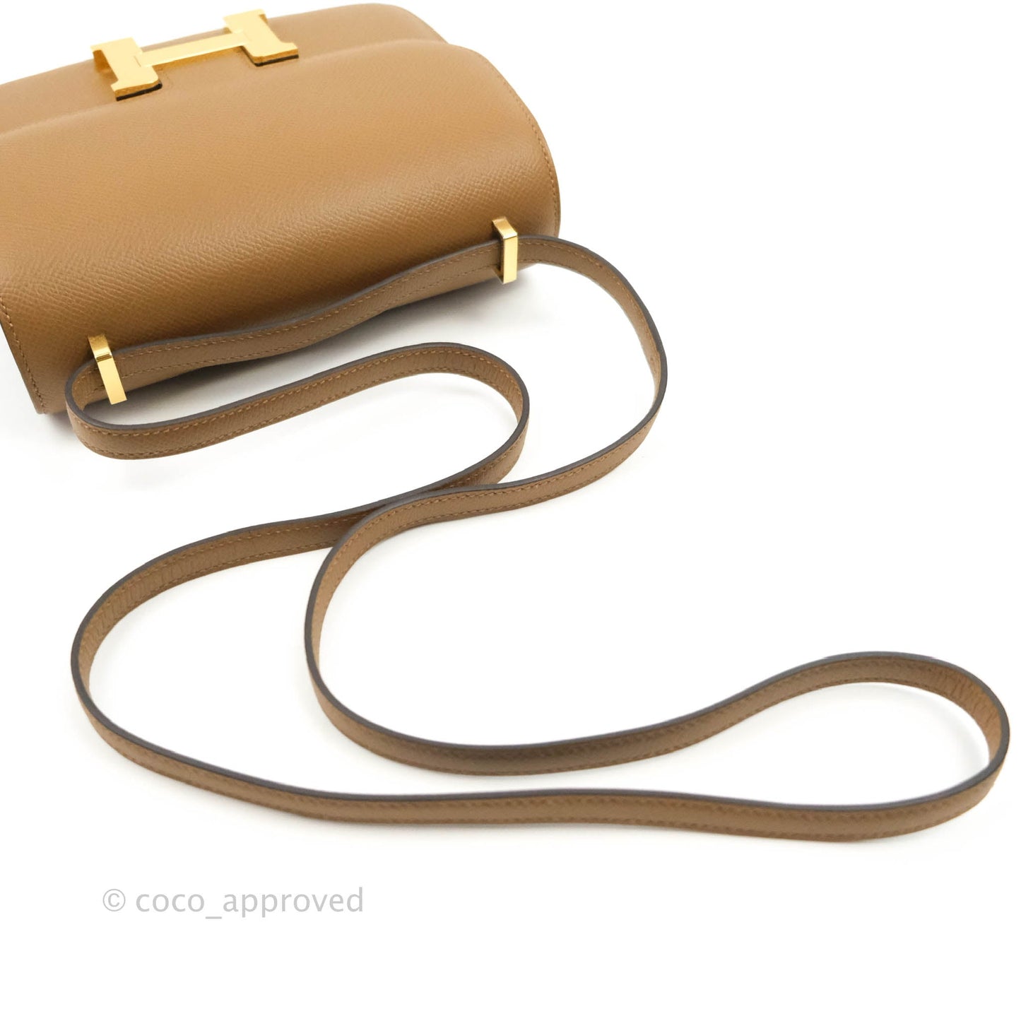 Hermès Constance Mini 18cm Alezan Epsom Gold Hardware
