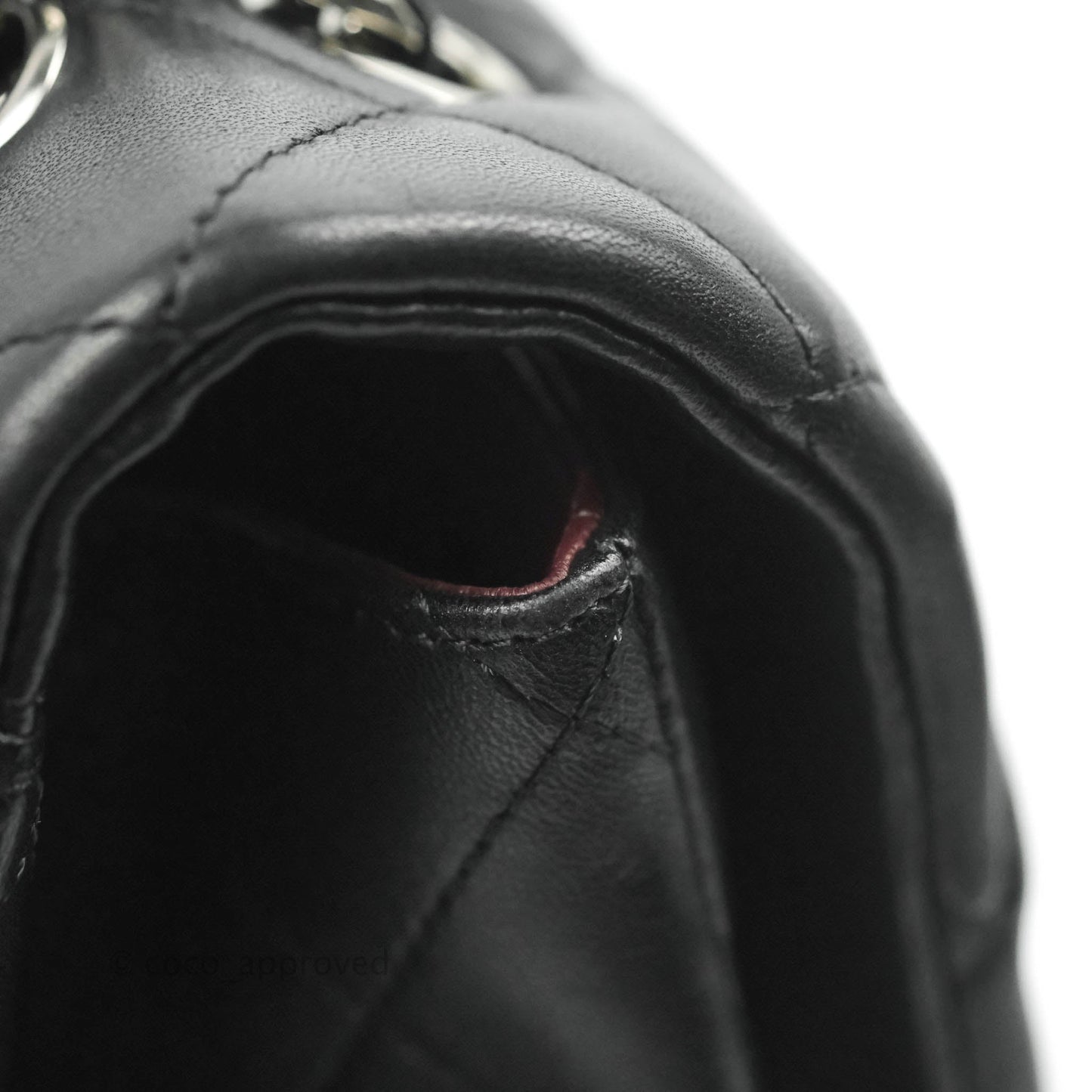 Chanel Quilted Maxi Single Flap Black Lambskin Silver Hardware