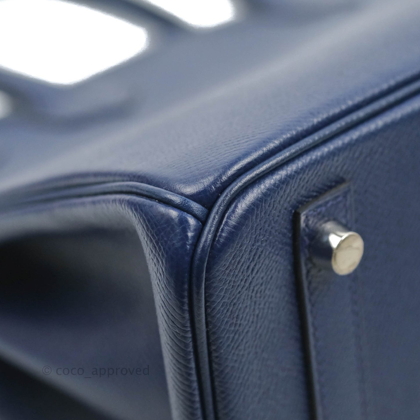 Hermès Birkin 30 Blue Sapphire Epsom Palladium Hardware