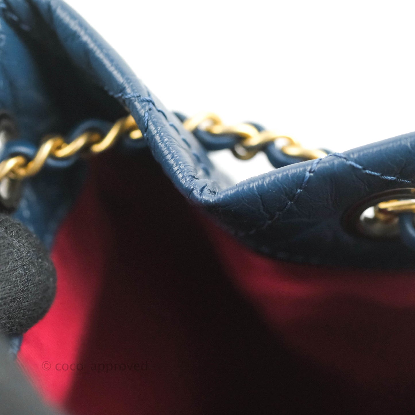Chanel Small Gabrielle Backpack Navy Aged Calfskin