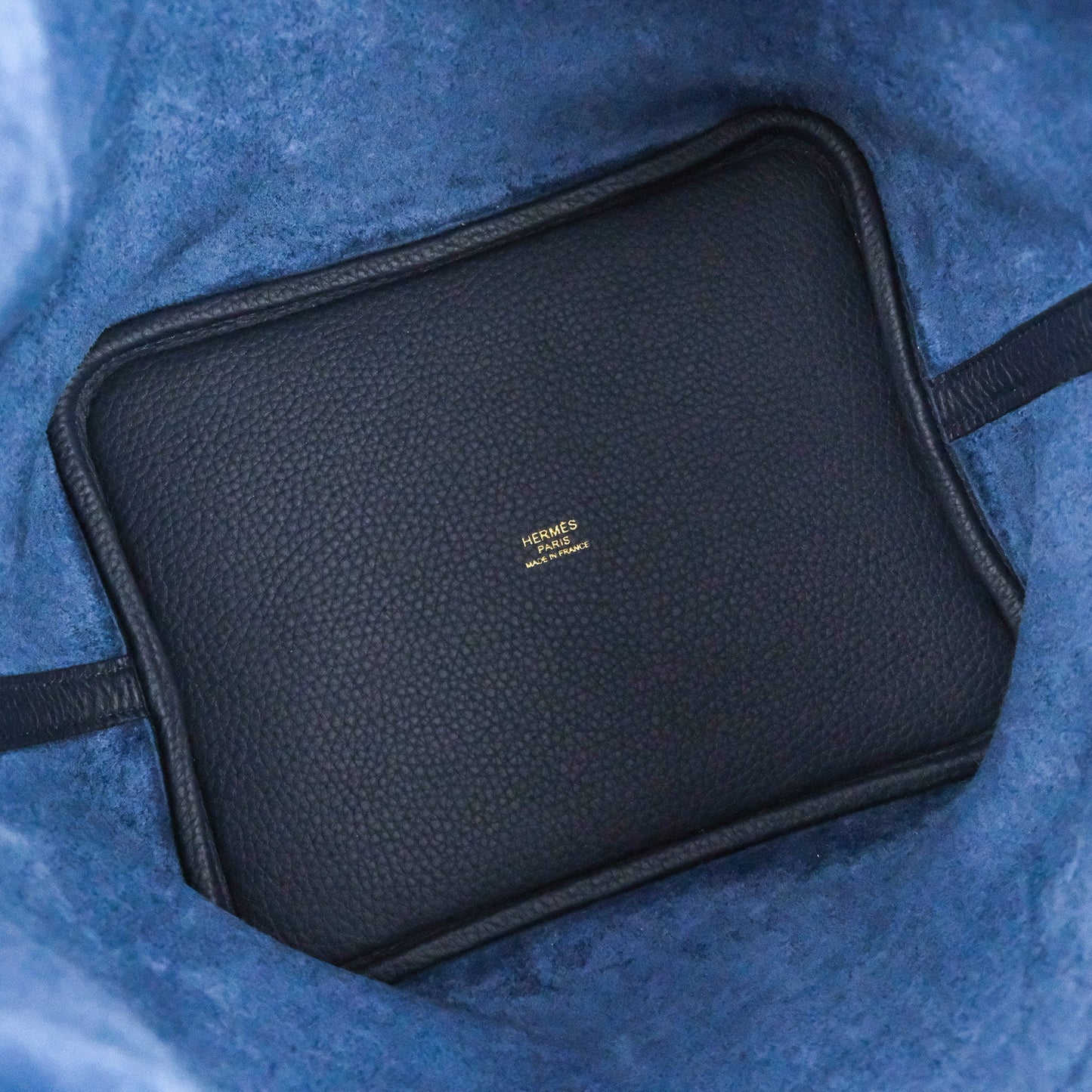 Hermès Picotin 22 Clemence Bleu Nuit Gold Hardware